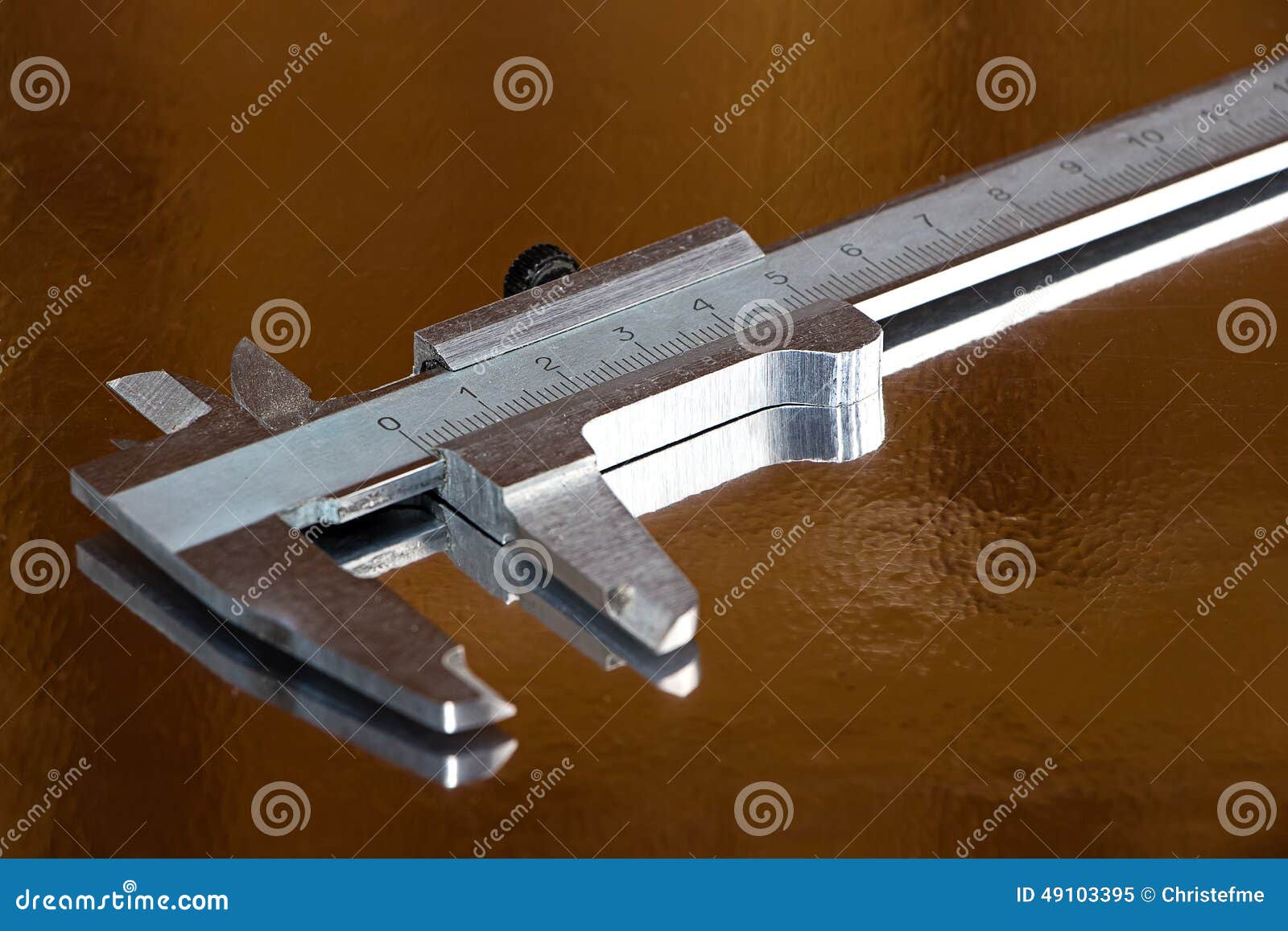 Metallic Caliper. Technical Drawing. Gear Wheels. Ball Bearing