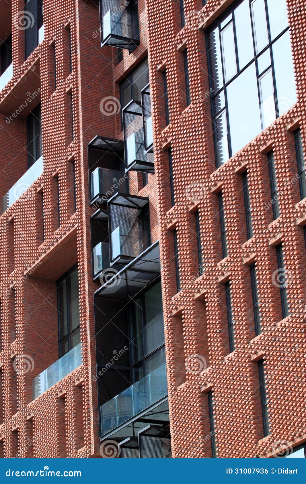 An Image of a Modern Office and Apartment Building Stock Photo Image