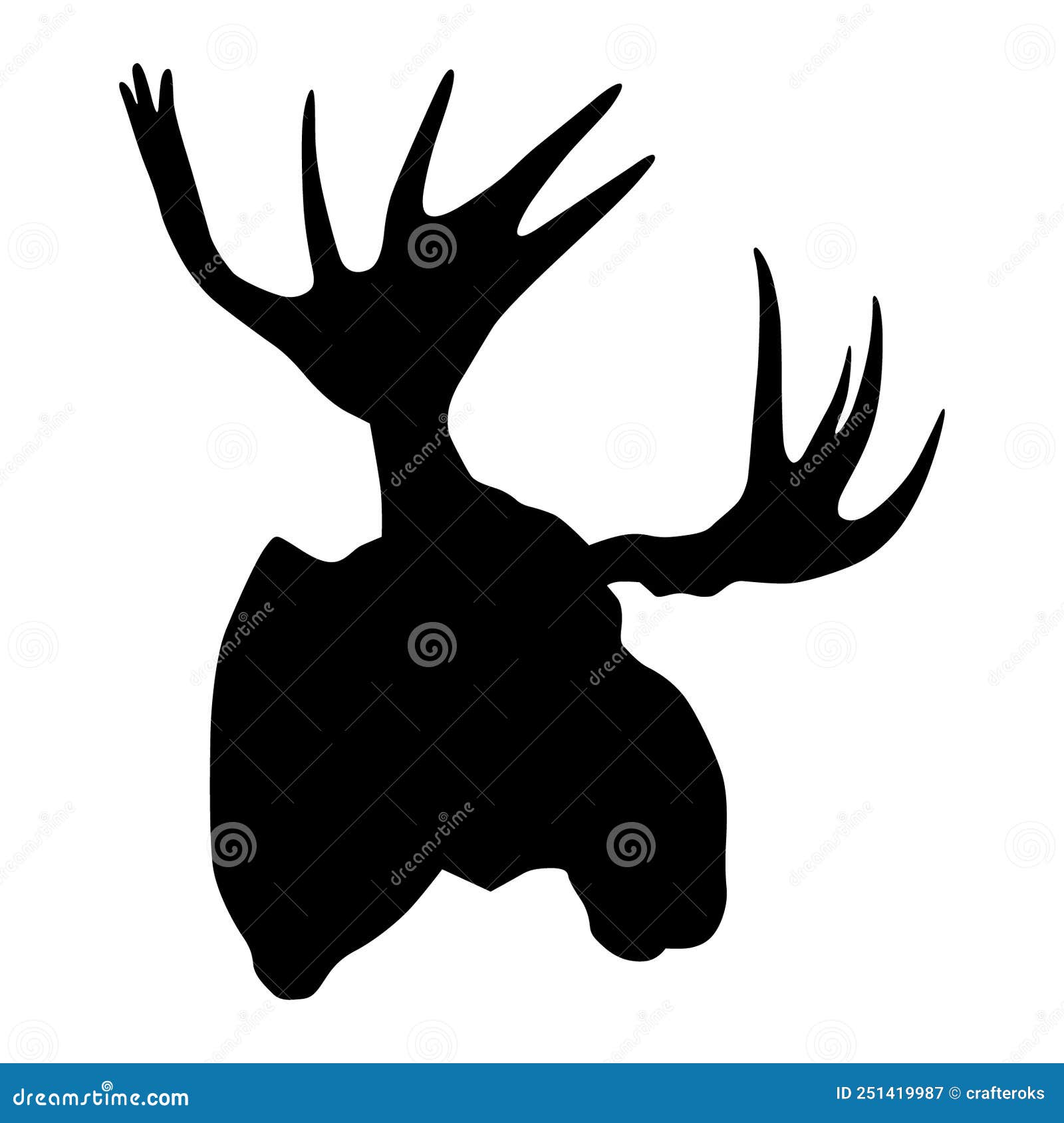 Moose Antler Silhouette