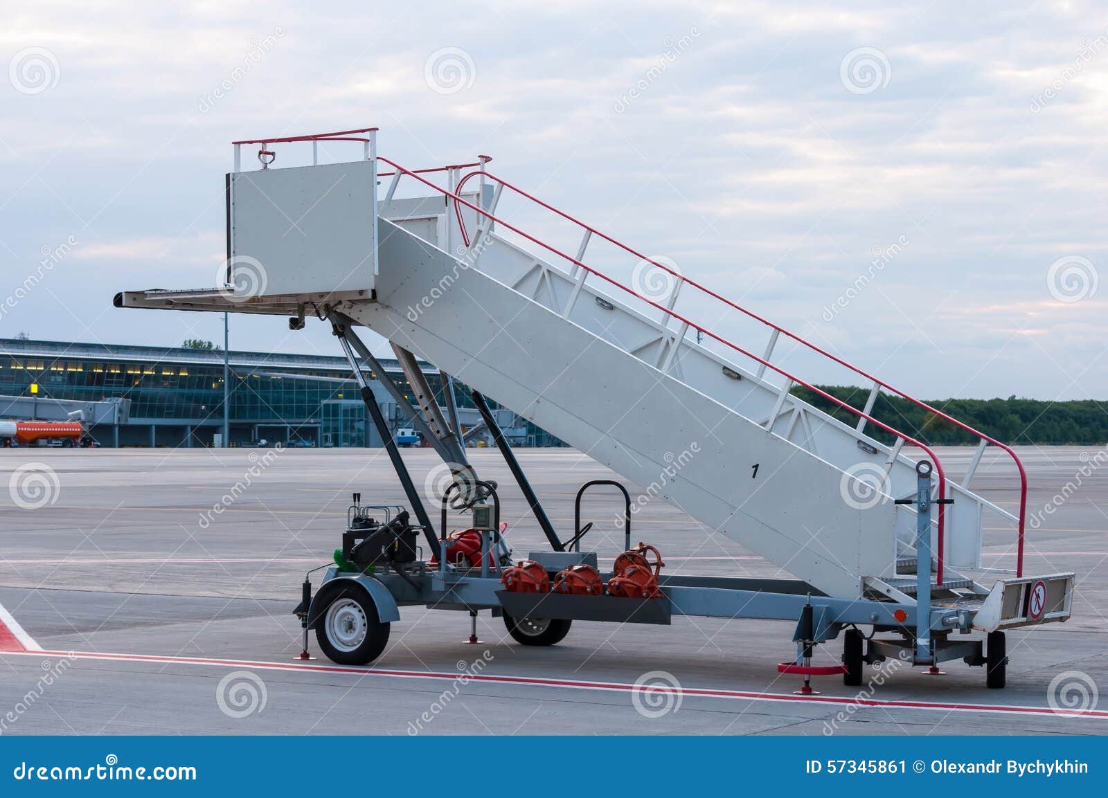 the image of a movable boarding ramp at the