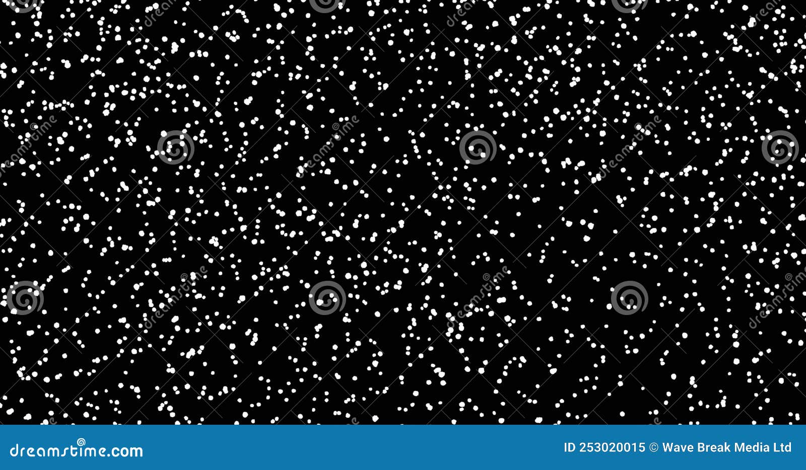 image of moving white spots on black background