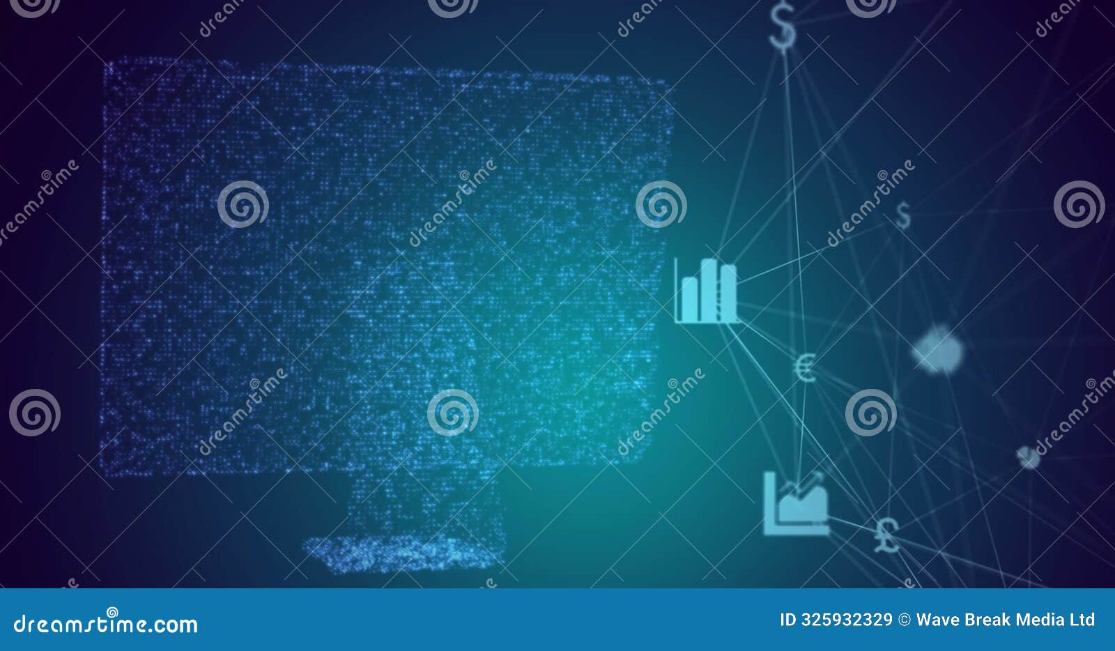 image of network of connections over computer