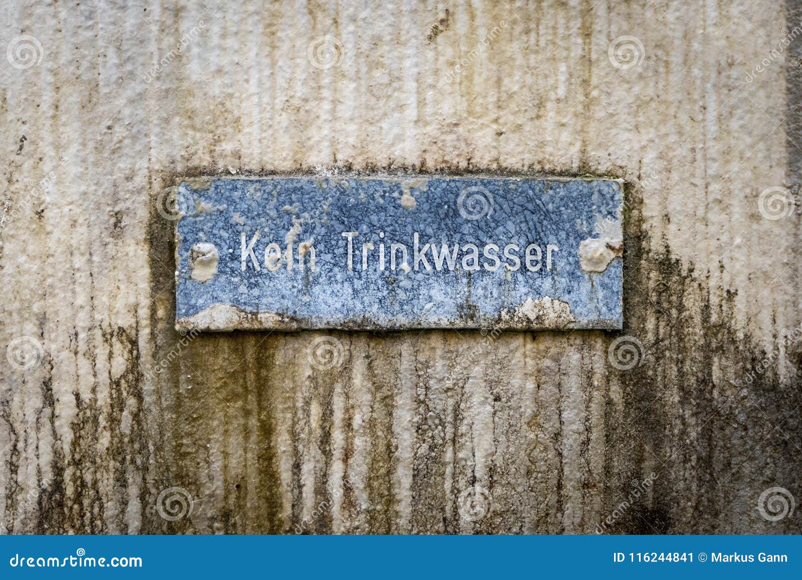 No Drinking Water Sign in German Language Stock Image Image of