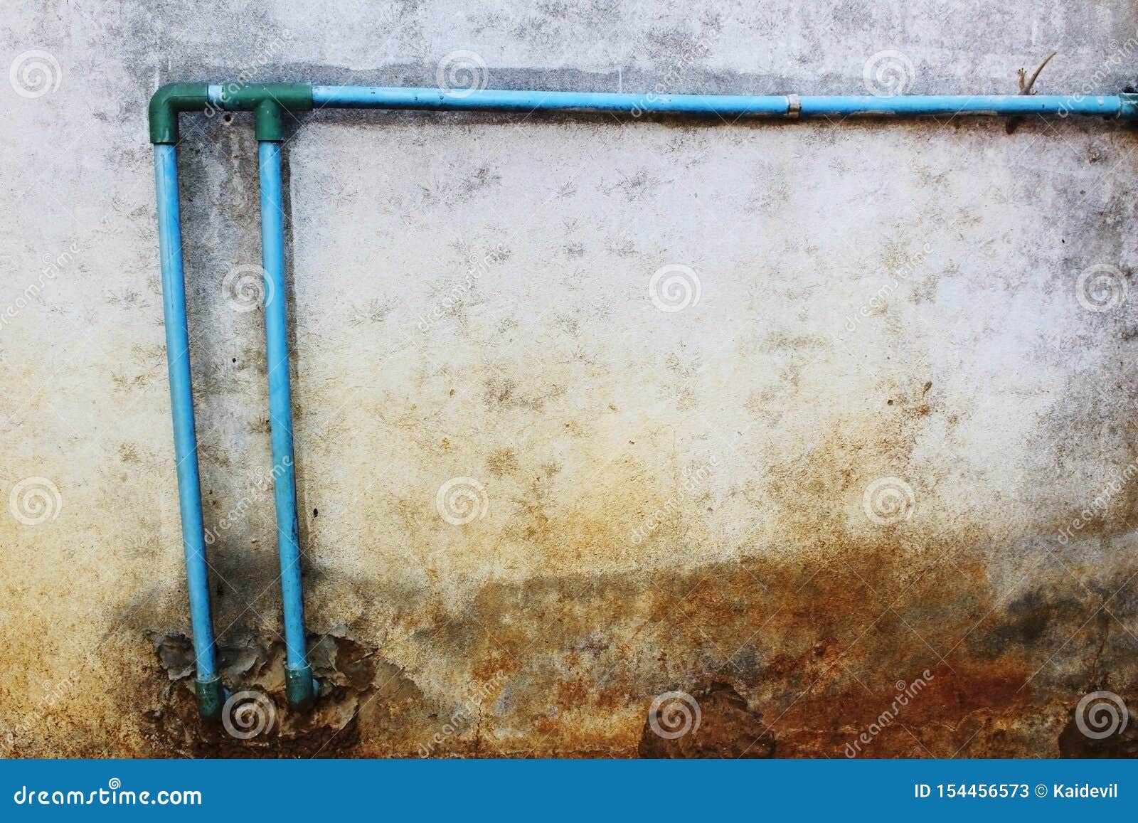 Old pipe and wall stock image. Image of construction - 154456573