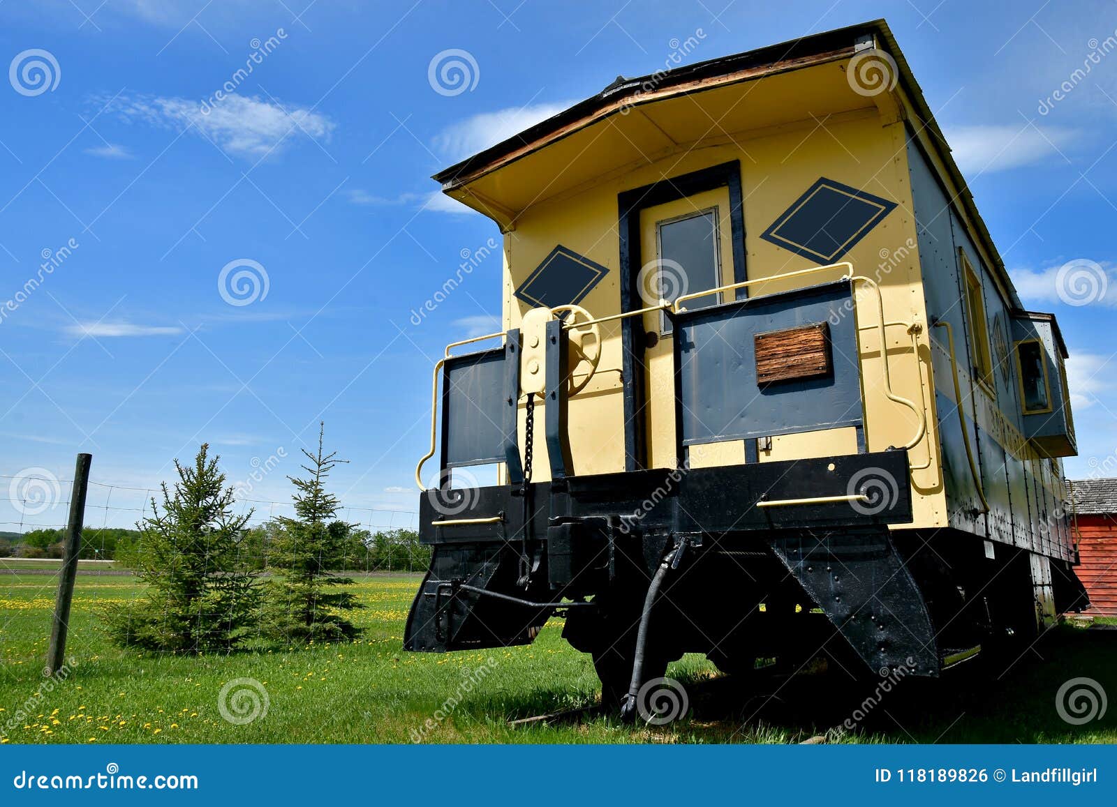 Vintage Train Caboose stock photo. Image of machinery 118189826
