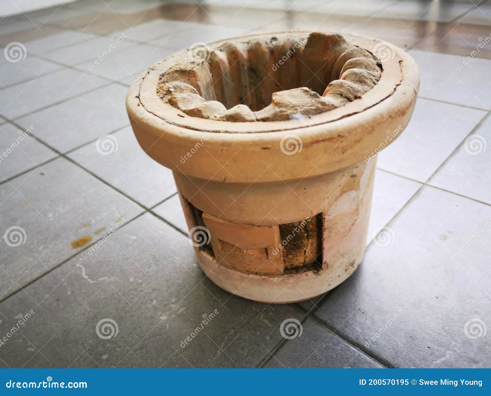Image of the Old Tao Chinese Clay Burner Stove Stock Image Image of