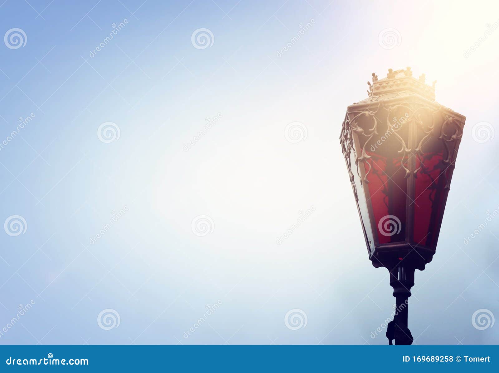 Image of Old Vintage Lamp Post Stock Photo Image of silhouette, decorative 169689258