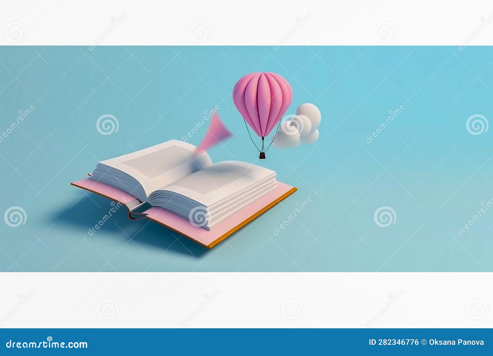 image of an open book on a light background. learn wisdom and open new horizons. minimal abstract background, pastel, gentle tones