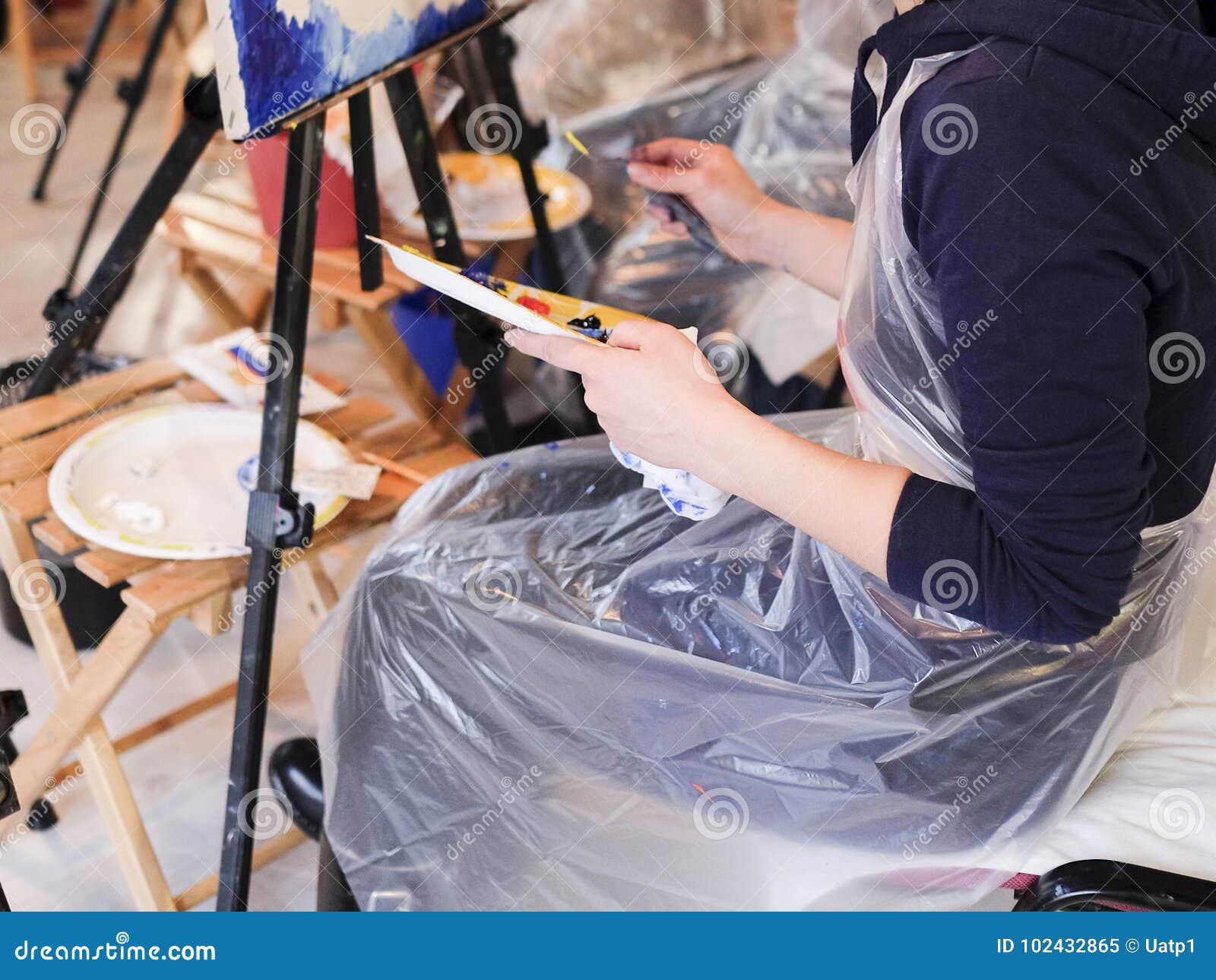 Painter`s hand stock image. Image of cover, oily, painters 102432865