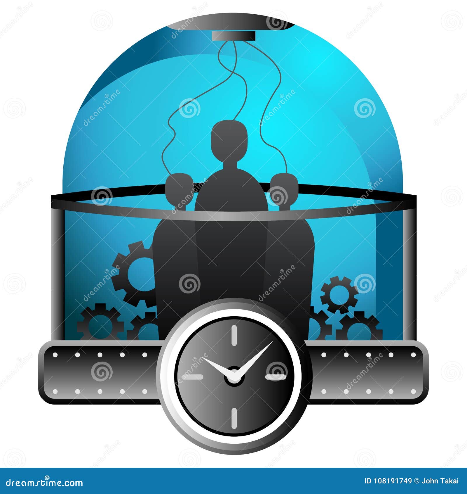 Time Machine Isolated on White Background Vector Stock Vector -  Illustration of design, abstract: 119358119