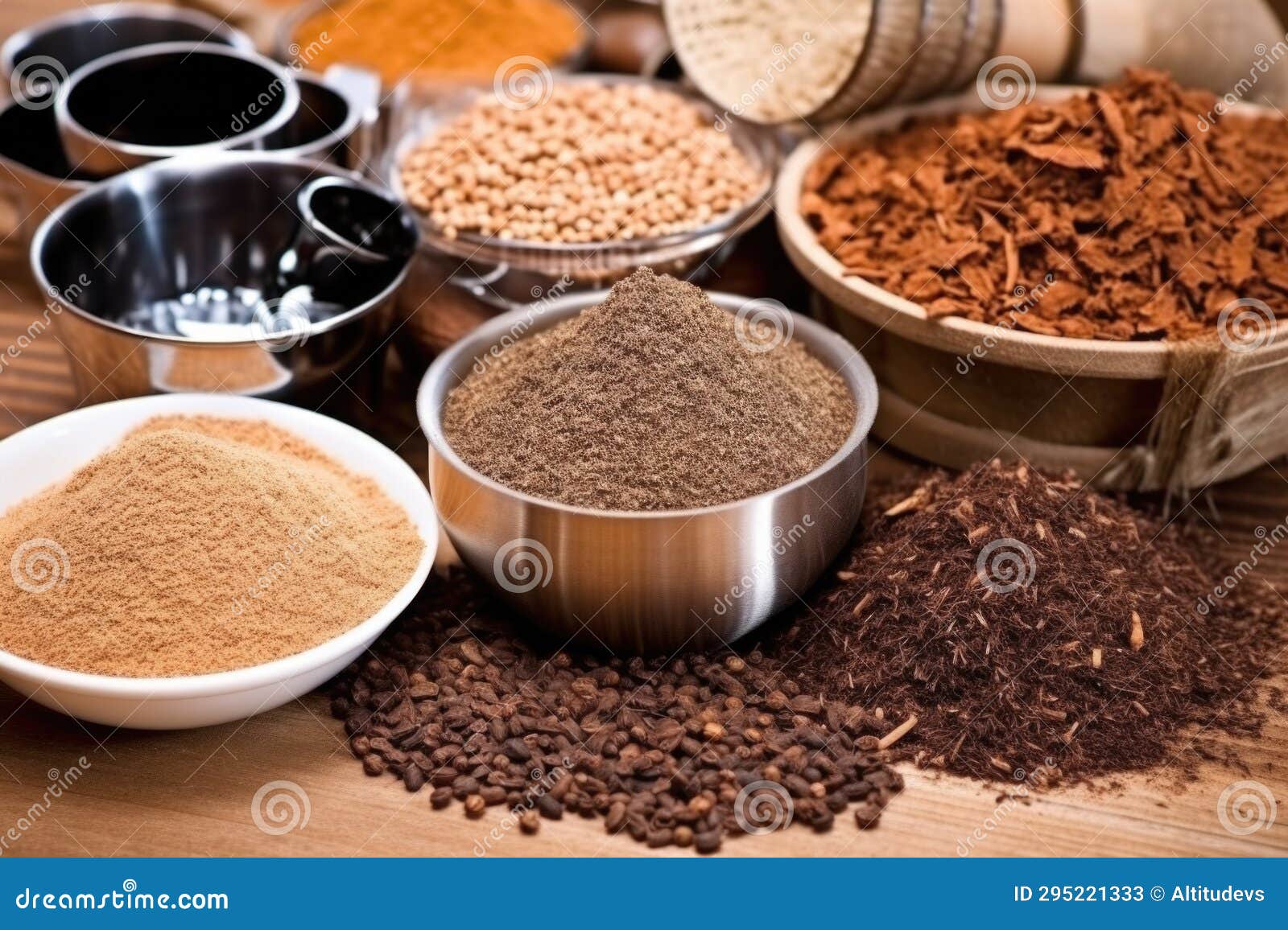 Image of a Pile of Raw Materials for Drip Coffee Maker Stock Image