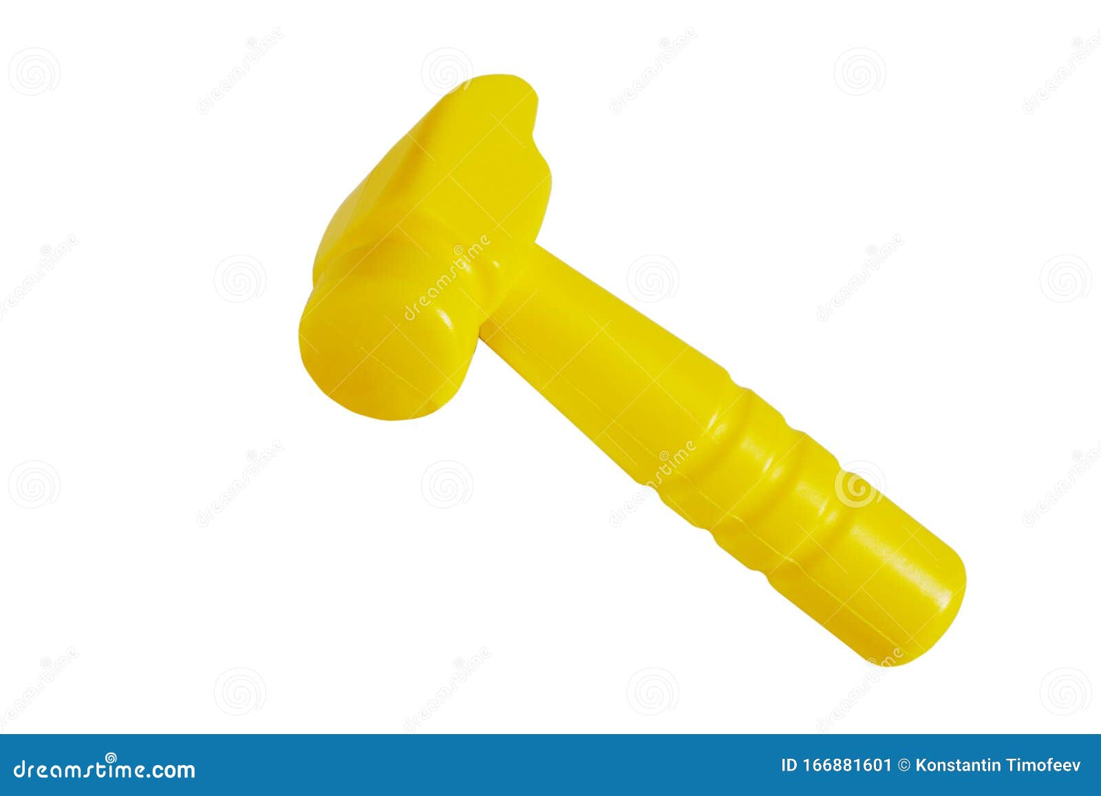 Image of Plastic Toy Hammer Isolated on White Background Stock Image