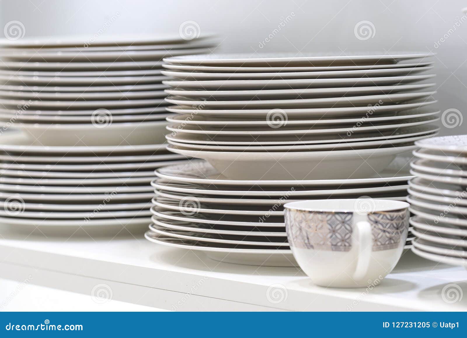 Image of a plates and cup stock image. Image of lunch 127231205
