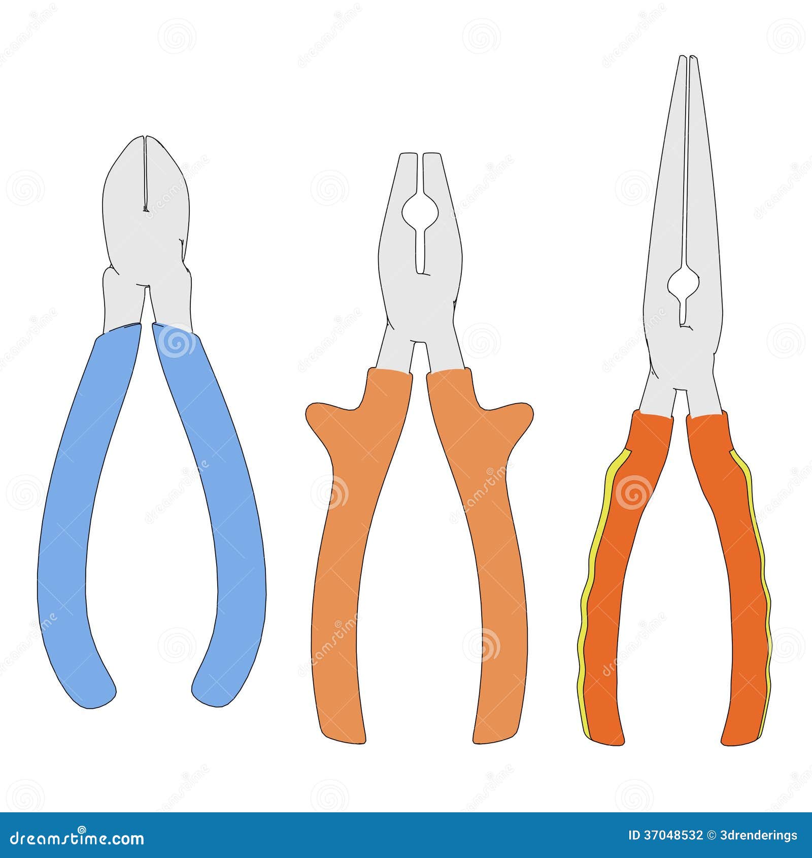 Image of pliers tools stock illustration. Illustration of metal 37048532
