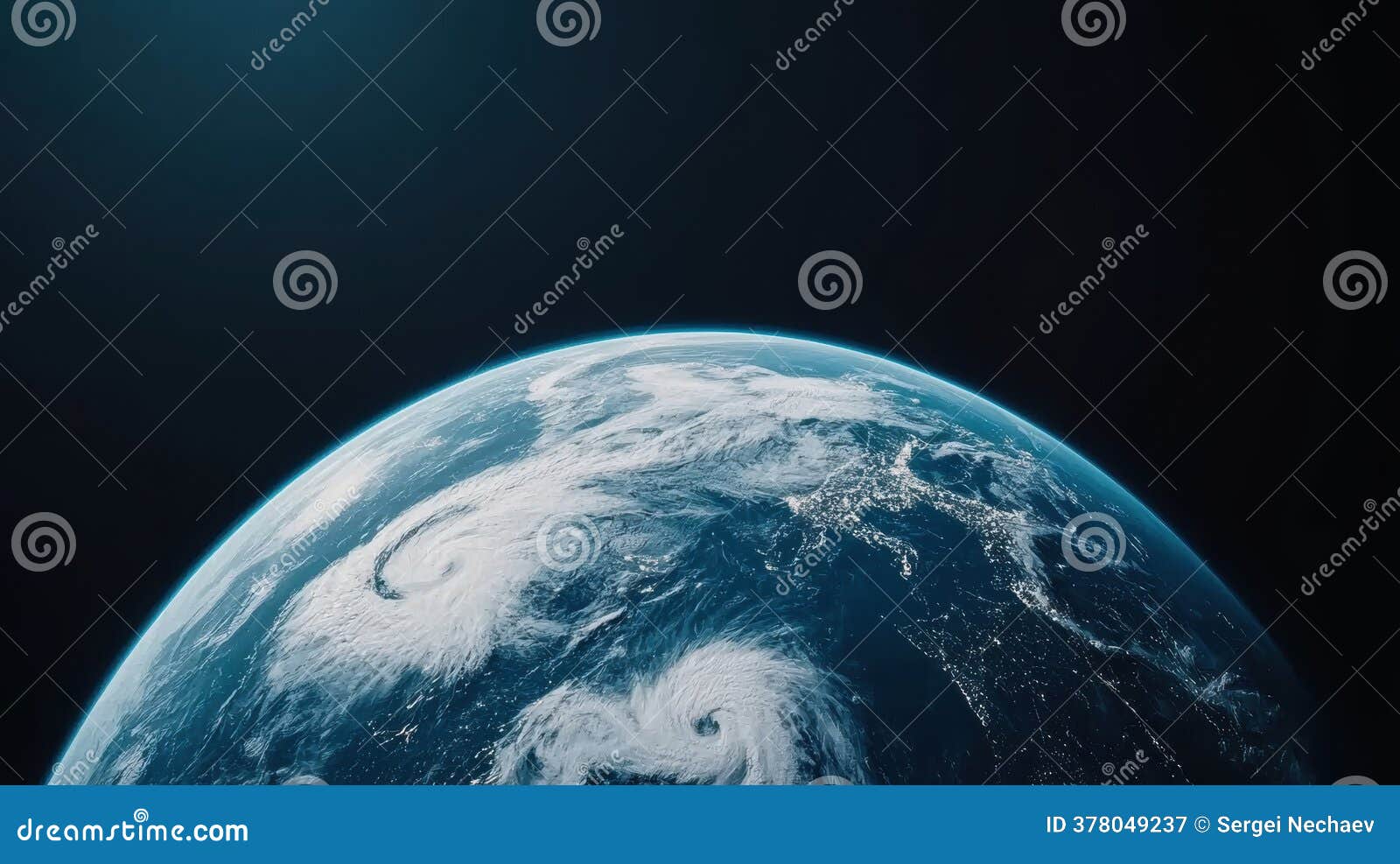 A View of Earth from Space, Showing the Planet S Curvature and Atmospheric  Features. Stock Image - Image of perspective, light: 378049237, image size:1600x987