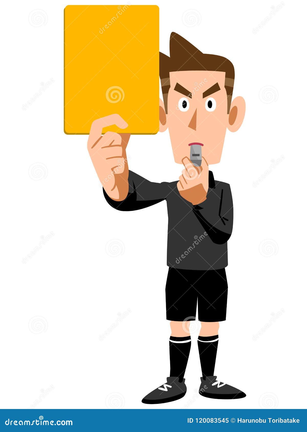 Yellow Card Referee Warning Stock Vector - Illustration of notice ...