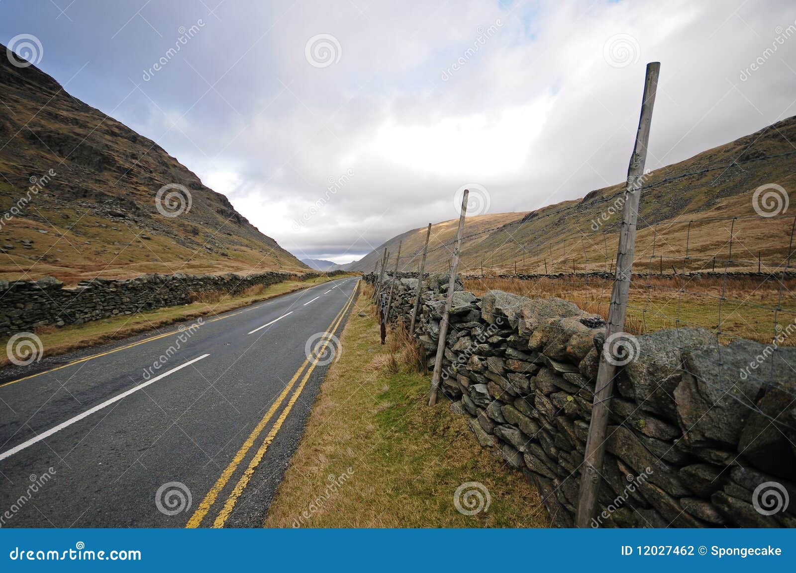 Image of Road in Cumbria, England Stock Photo Image of england, lake