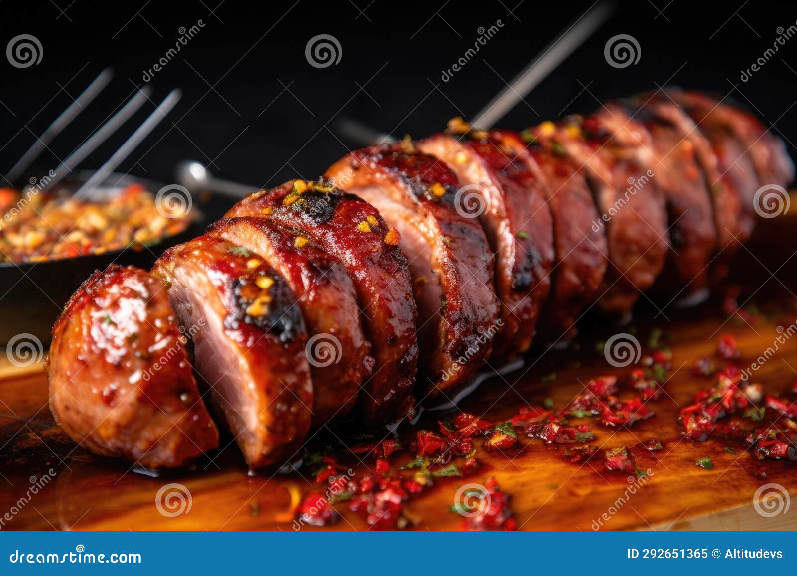 Image of a Sausage Sliced Open after Grilling Stock Image Image of