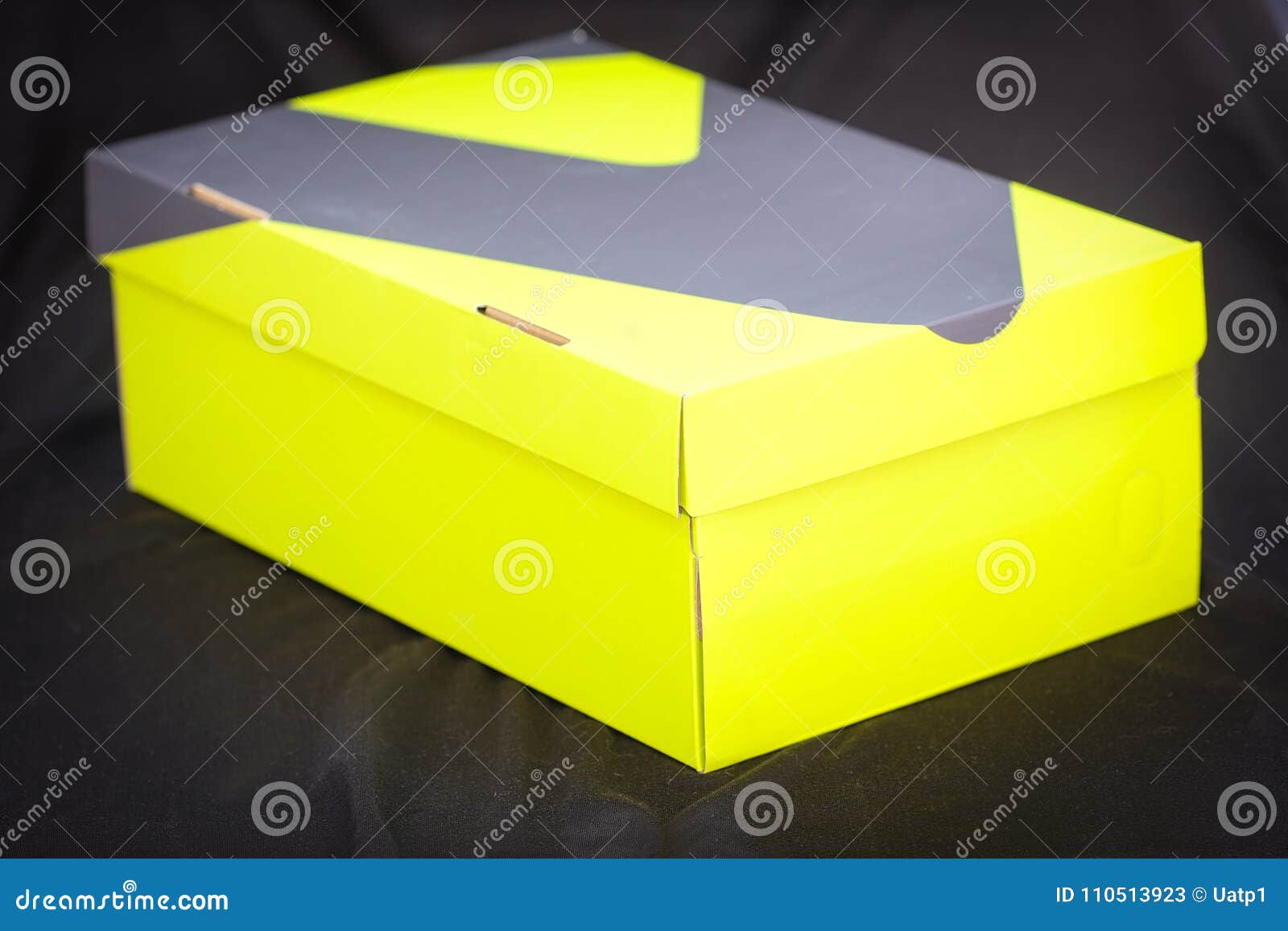 Image of Shoes box stock image. Image of yellow, fashion 110513923