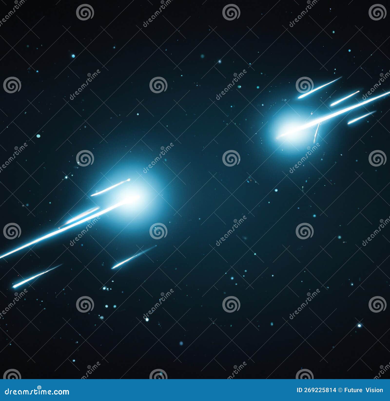 Image of Shooting Stars and Stars on Night Sky Stock Photo Image of