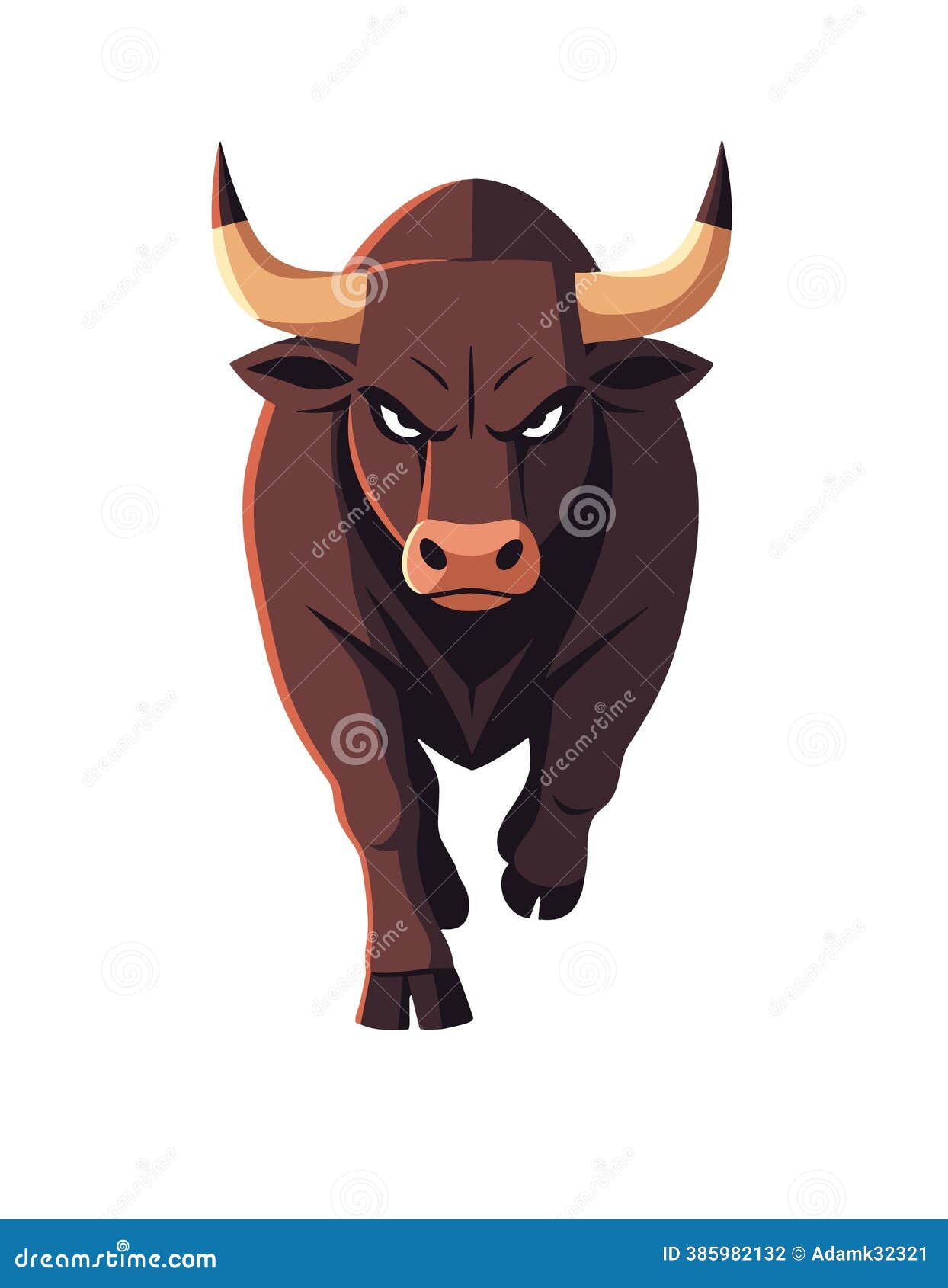 Strong Charging Bull Detailed Mascot Logo Stock Photo - Illustration of  market, raging: 385982132, image size:1244x1690