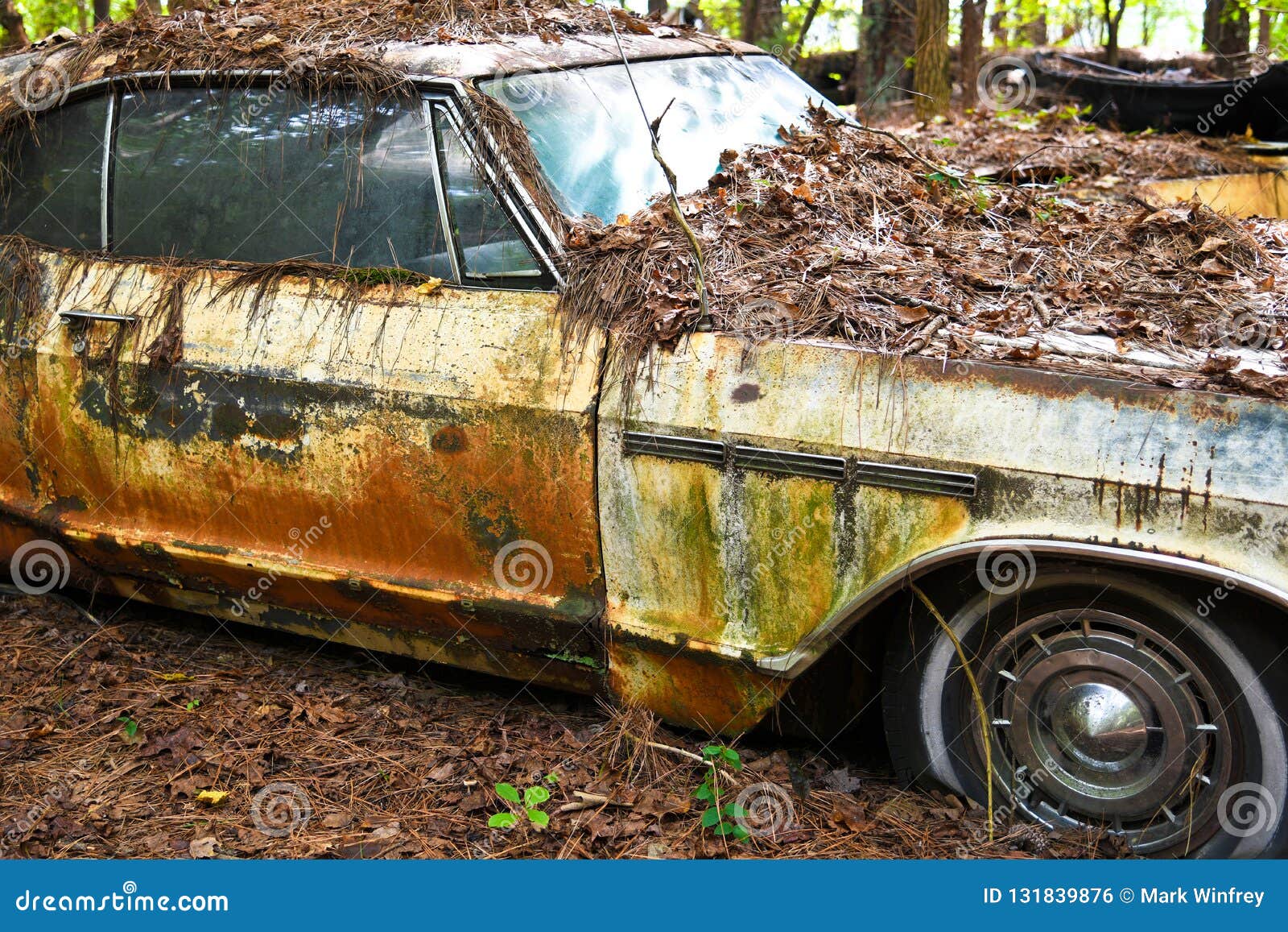 Old Scrap Car stock photo. Image of automobile, background ...