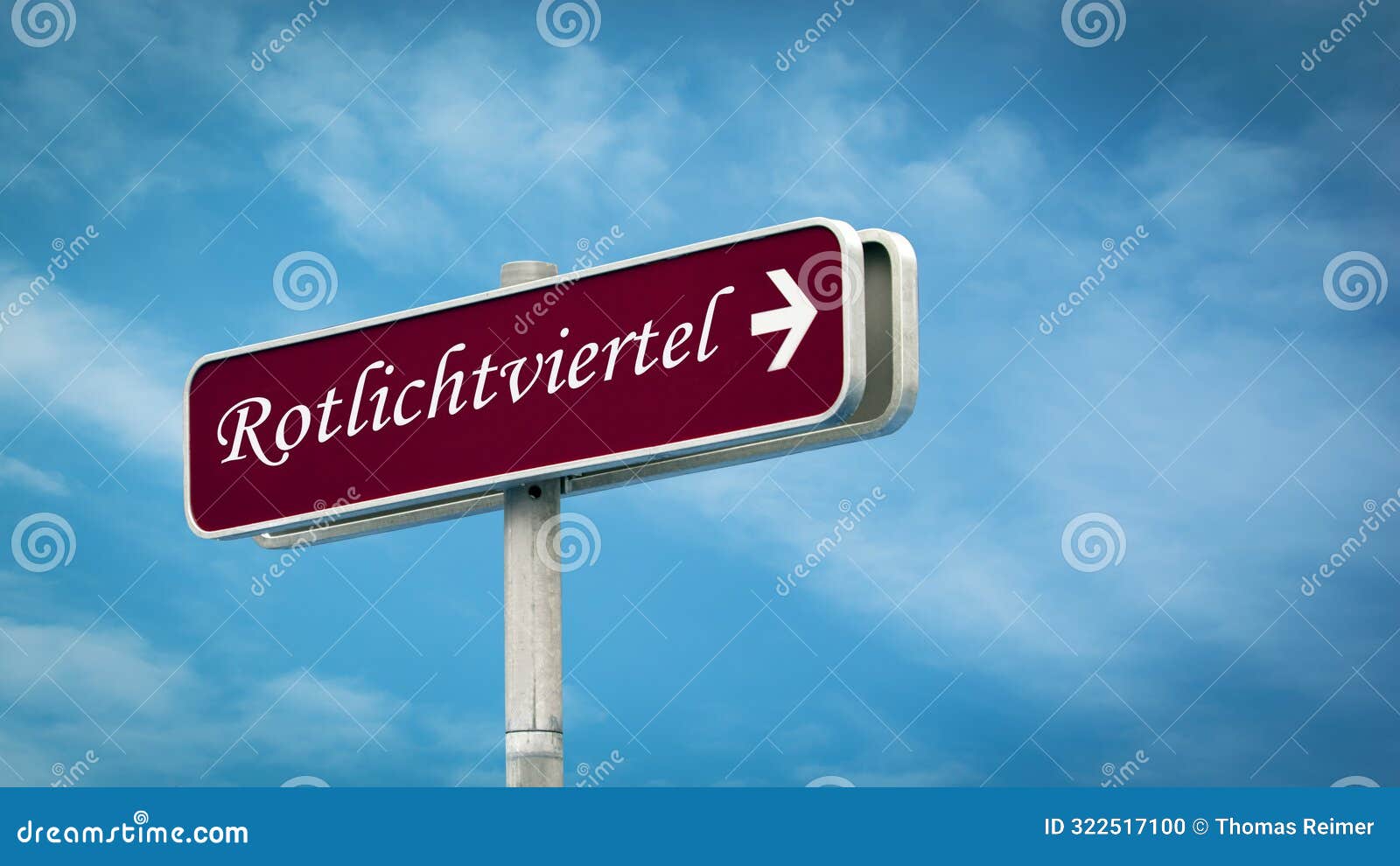 signposts the direct way to red light district