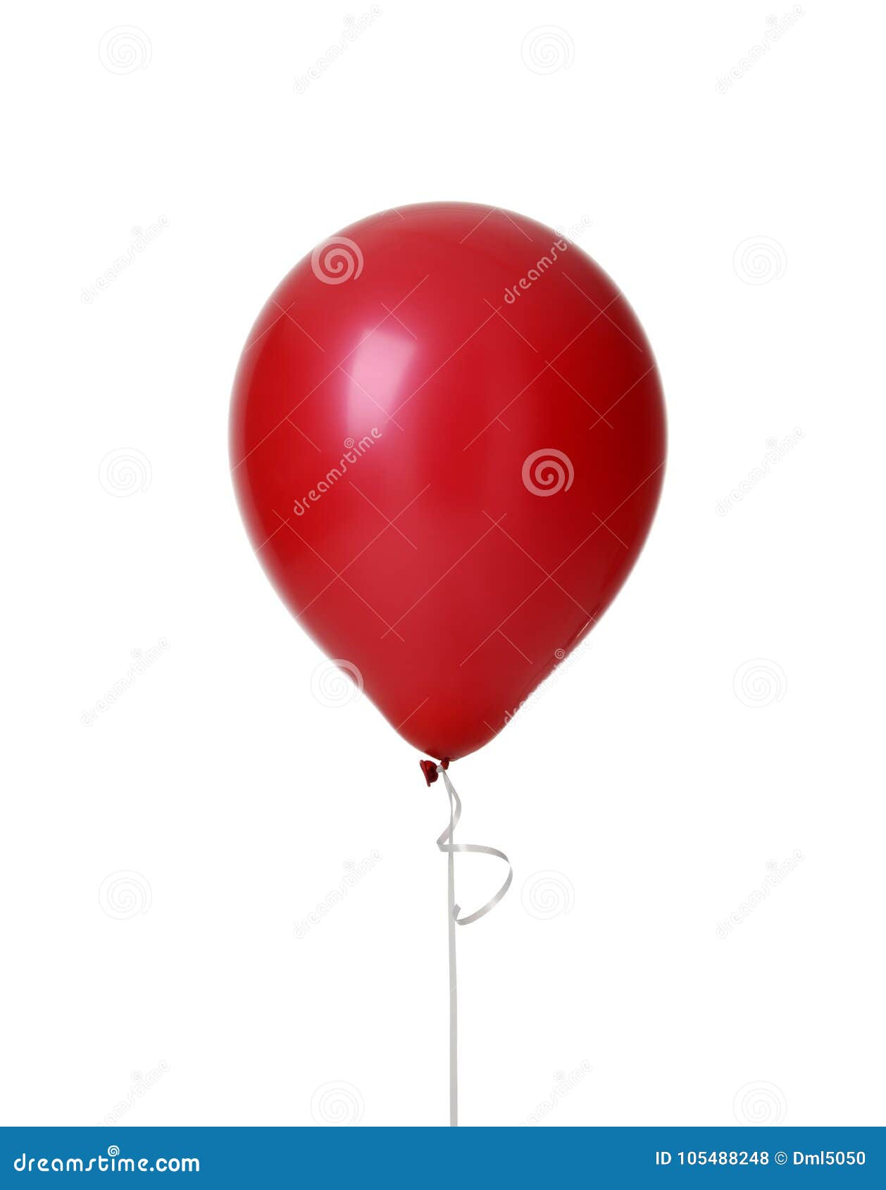 image of single big red latex balloon for birthday party