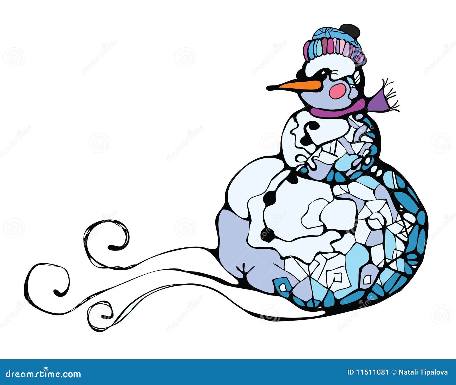 The image of a snowball. stock vector. Illustration of holiday - 11511081