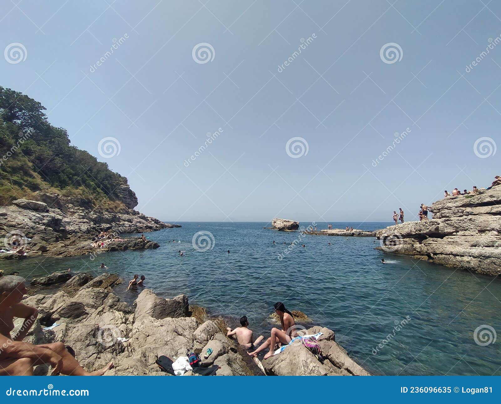 Baths of Queen Giovanna in Sorrento Bay in Naples Editorial Image