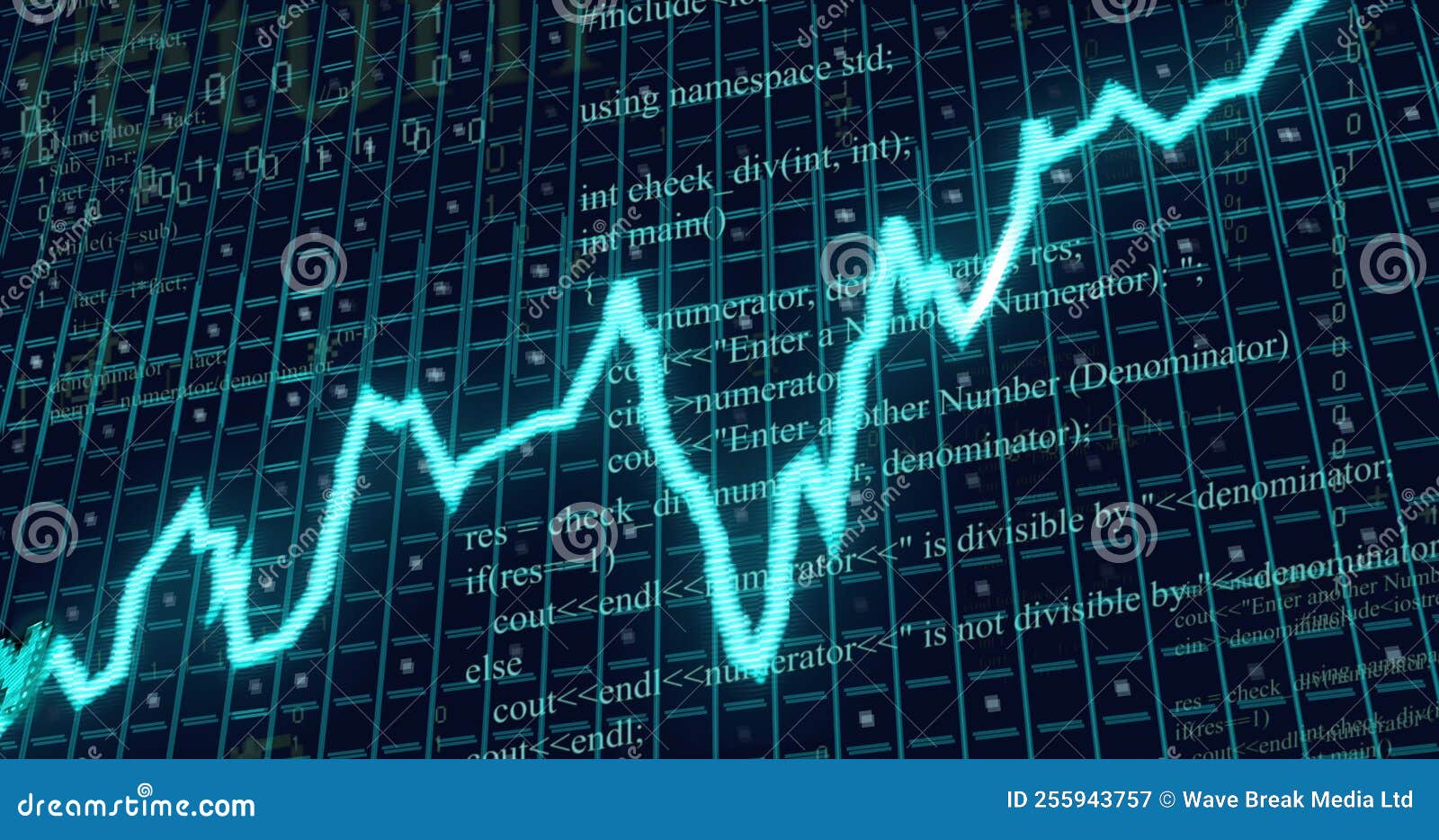 image of stagflation text over data processing
