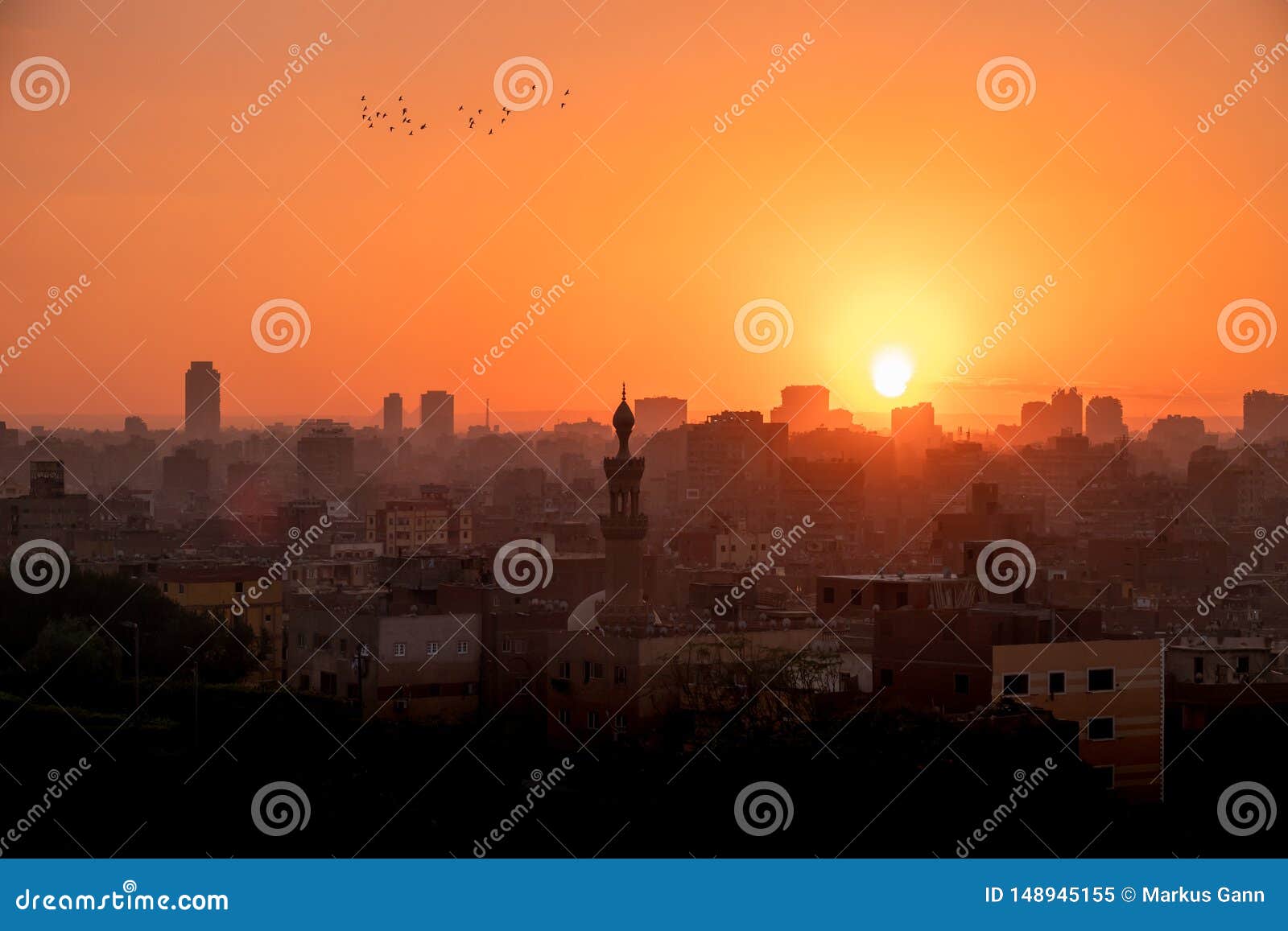 Sunset Scenery at Cairo Egypt Stock Image Image of scene, cairo