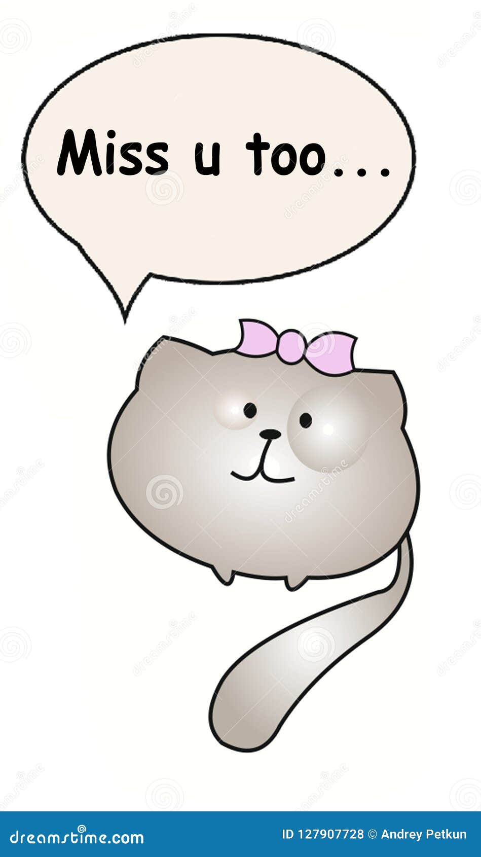 Fat Cats Talk about Love, Miss Stock Illustration - Illustration ...