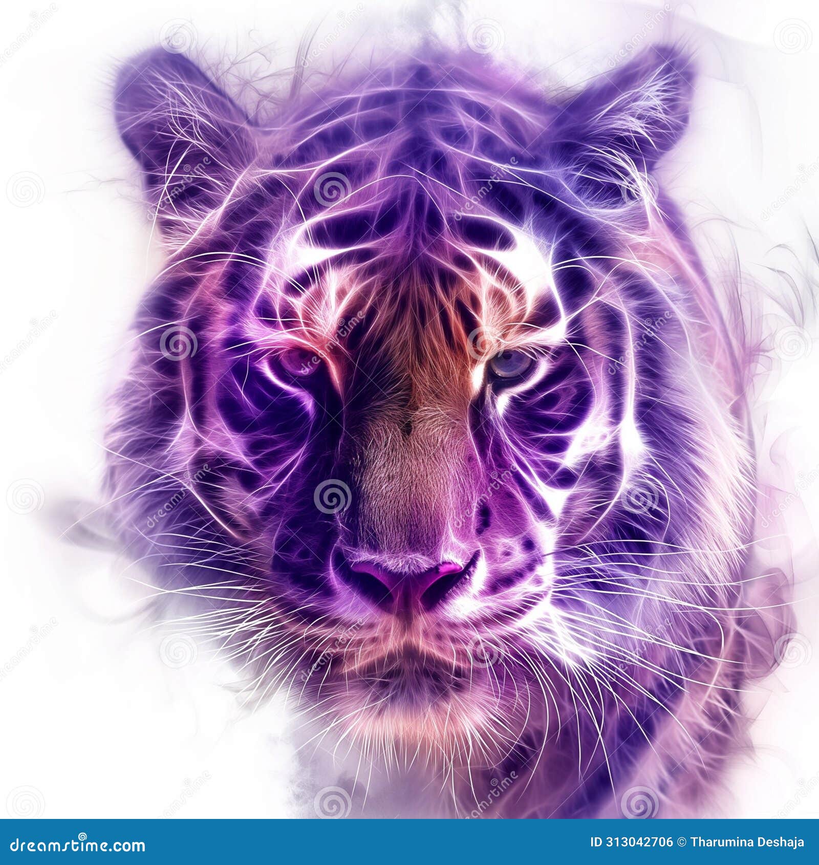 tiger  on white background
