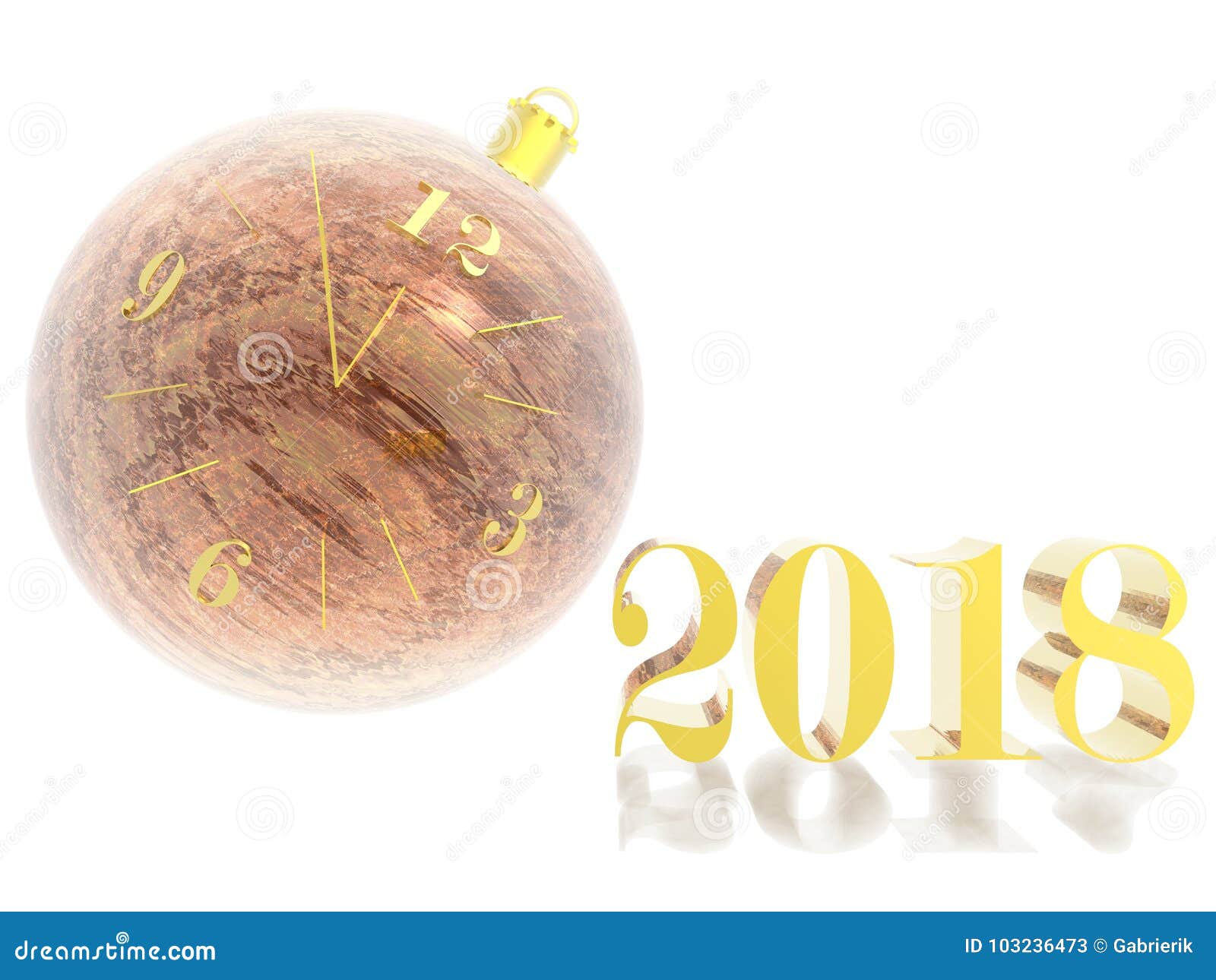 Download 5 Minutes For 2018 Christmas Ball 4 Stock Illustration Illustration of happy celebration