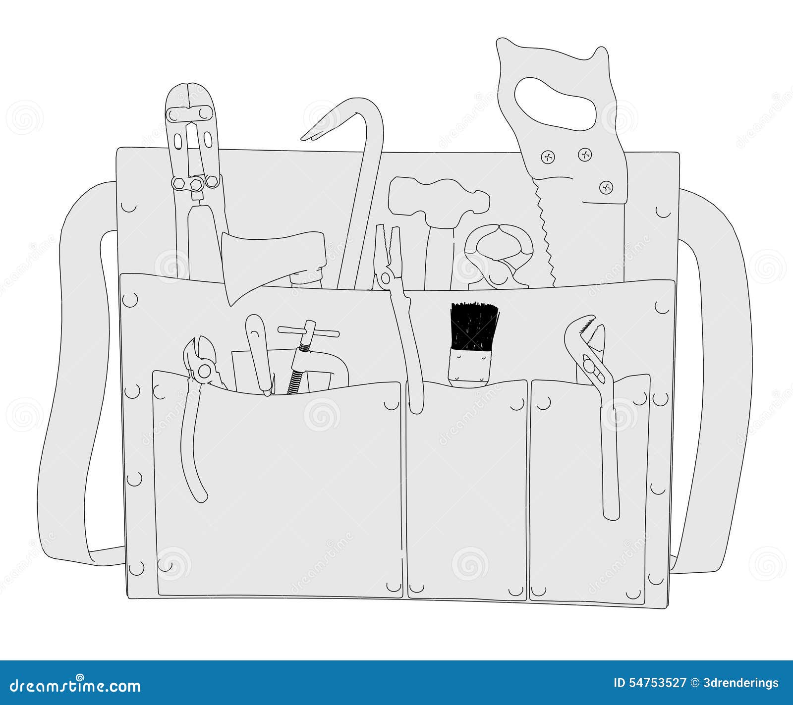 Image of toolbag stock illustration. Illustration of construction