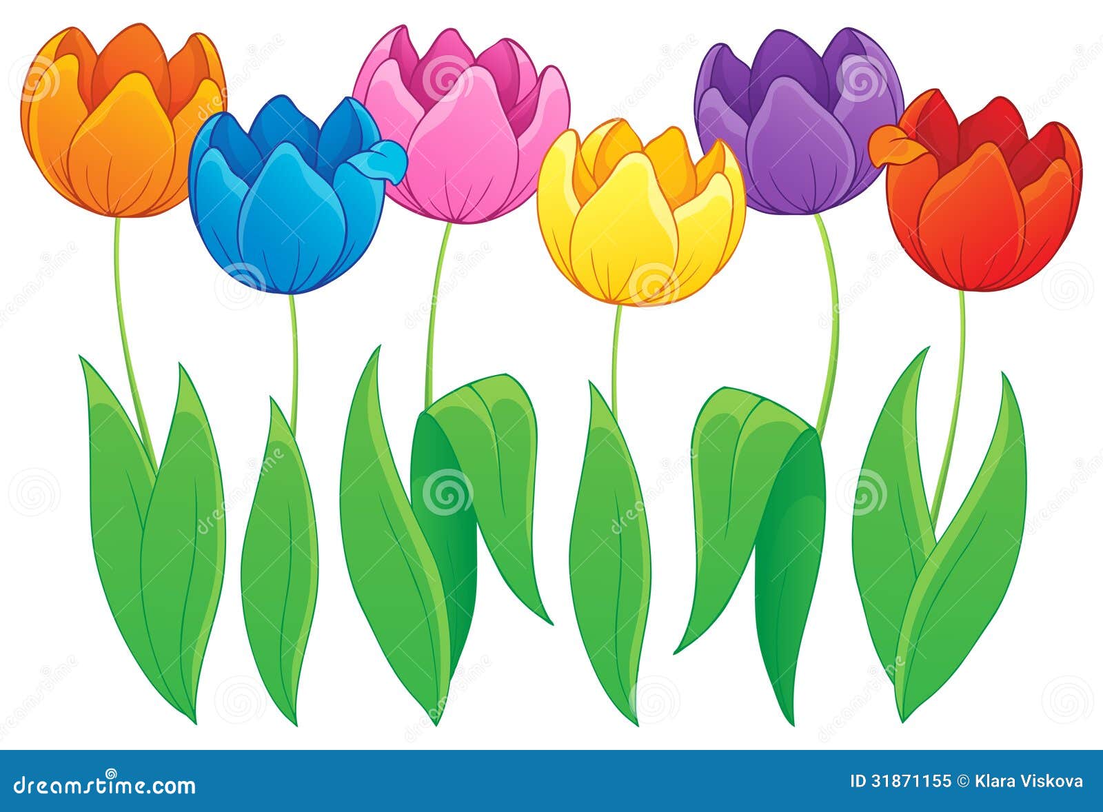 Image with tulip flower theme 2 - eps10 vector illustration.