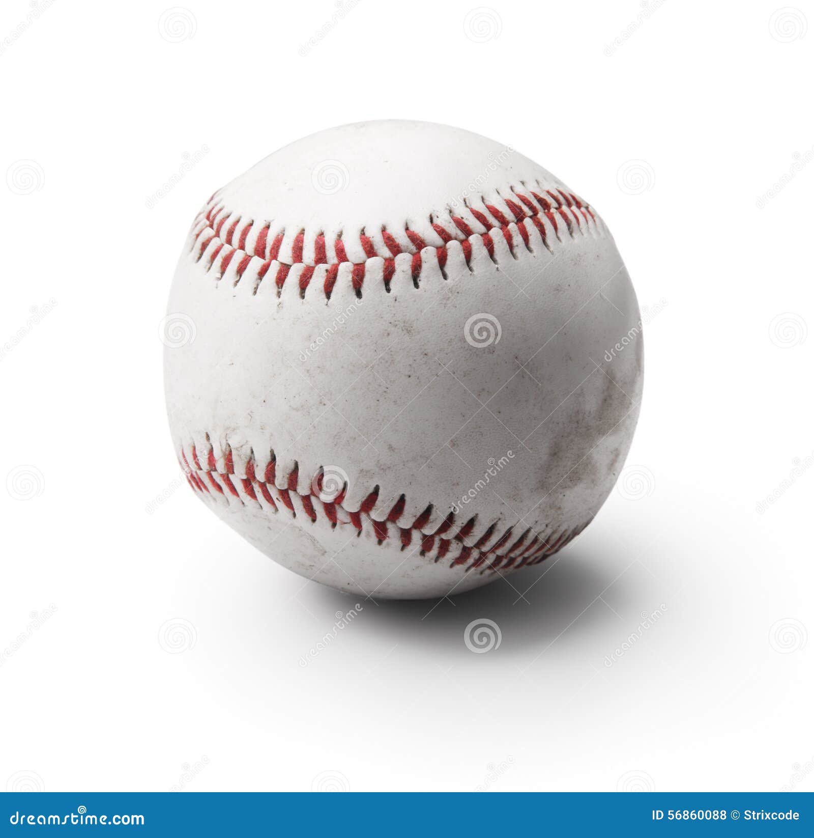 Image of Used Baseball on White Stock Photo Image of ball, object
