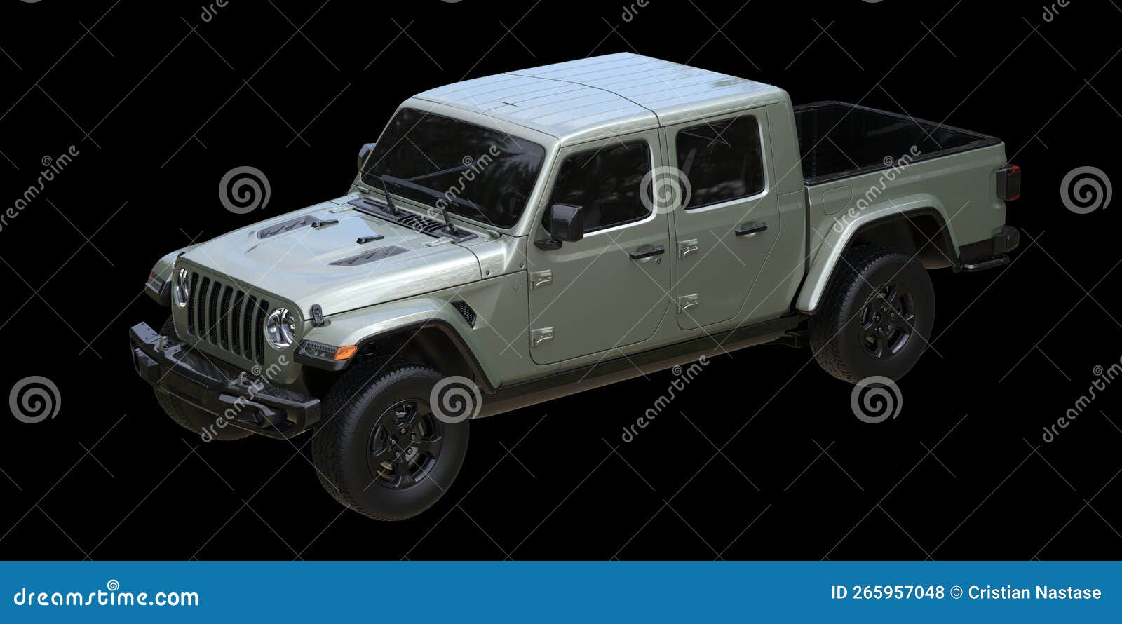 pick-up truck  on background. 3d rendering - 