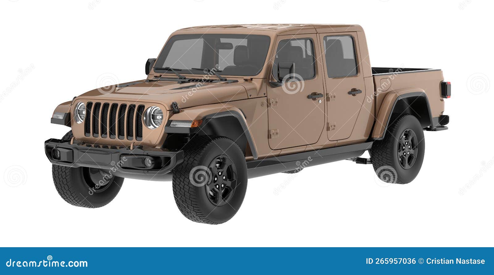 pick-up truck  on background. 3d rendering - 