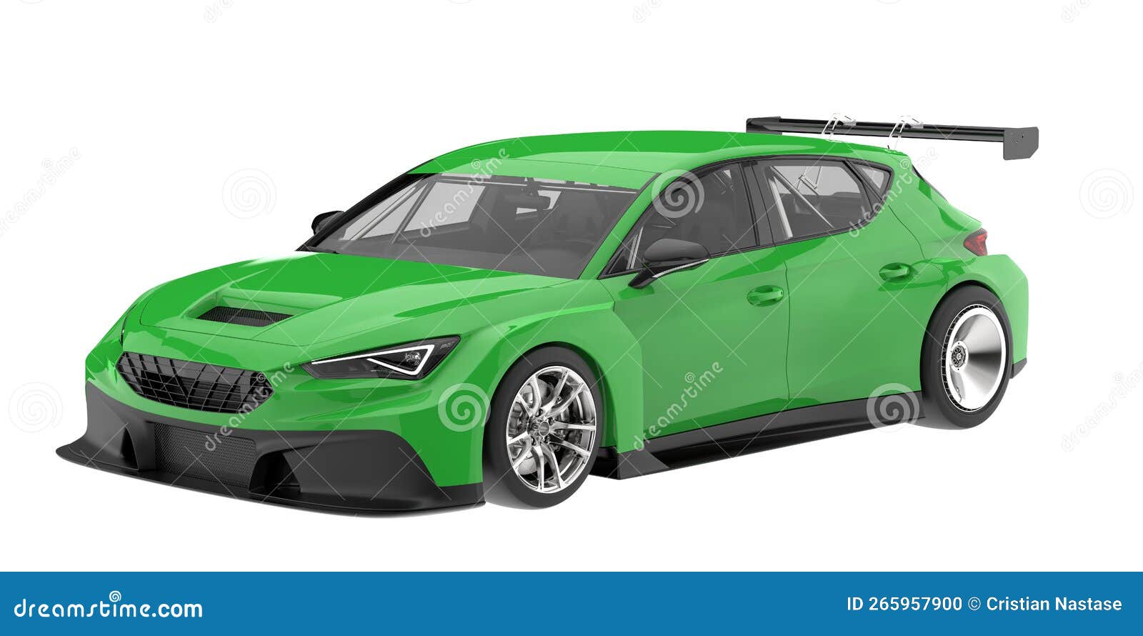 race car  on background. 3d rendering - 