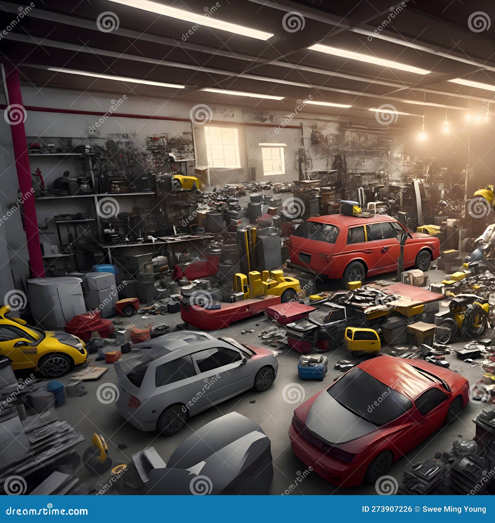Image of Various Messiest Workshop Fully Filled with All Kind of