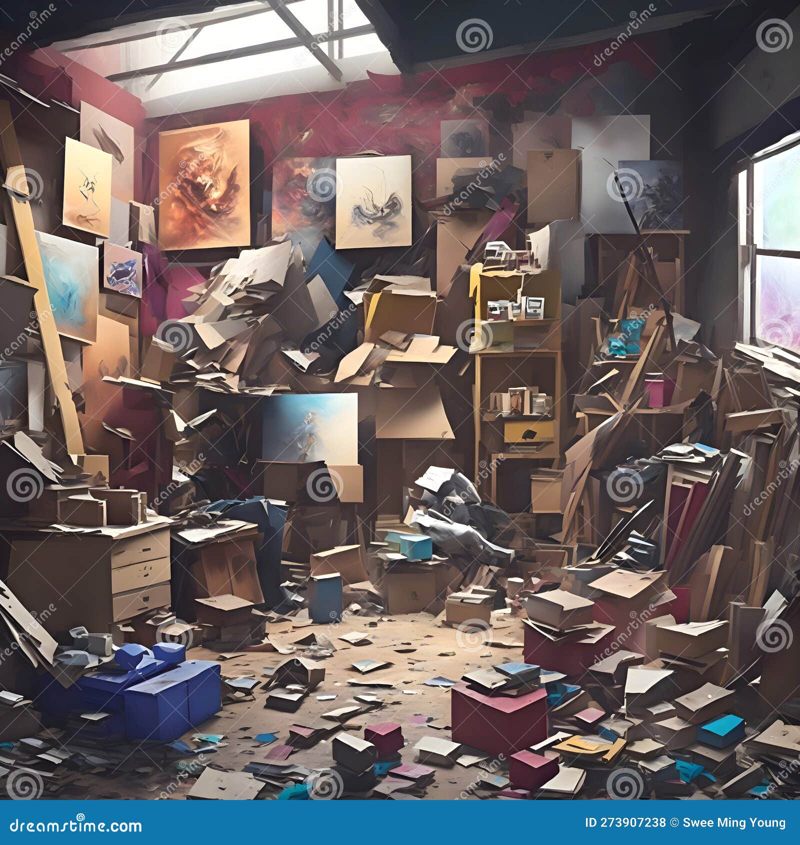 Image of Various Messiest Workshop Fully Filled with All Kind of