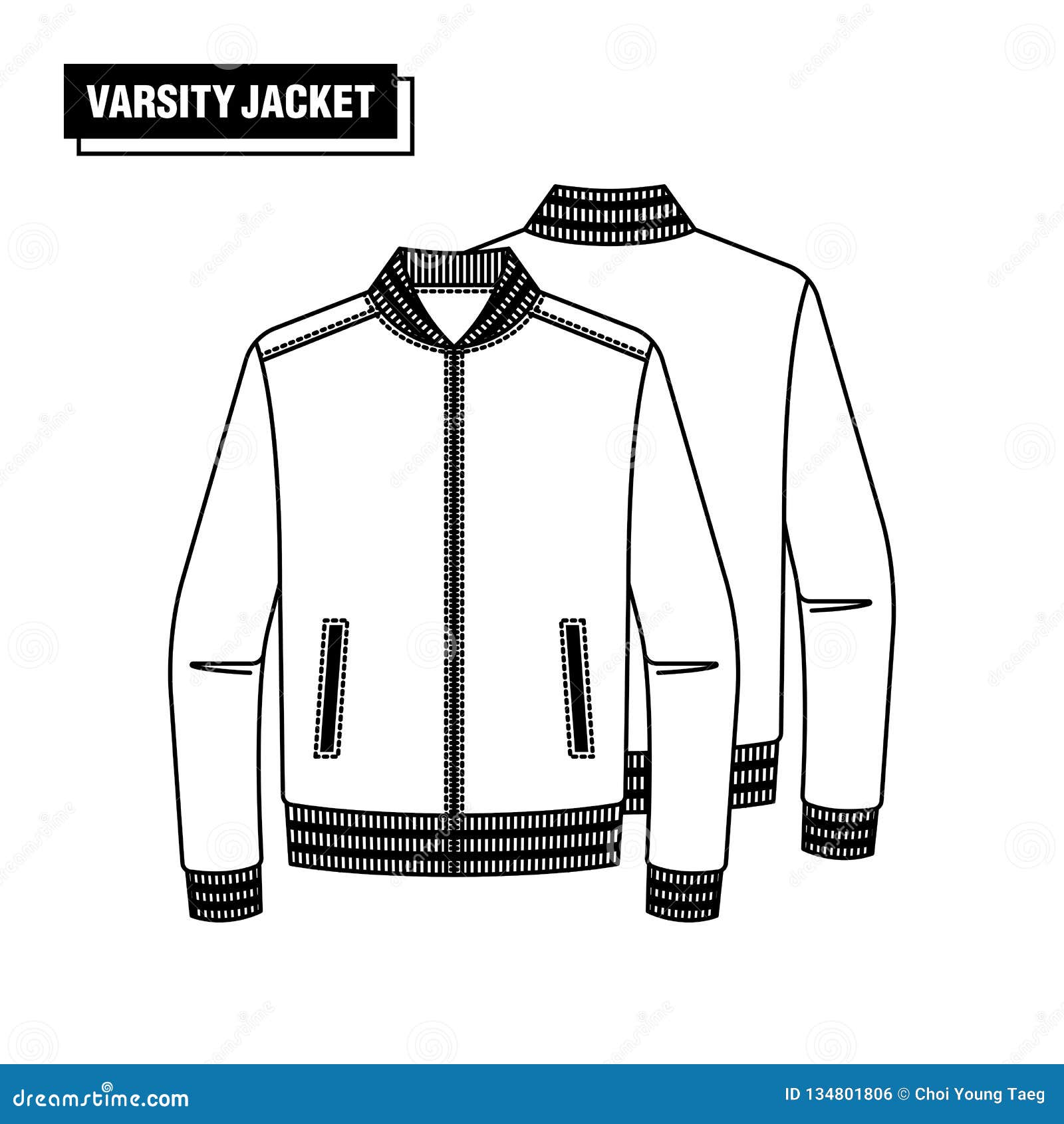 Varsity Jacket Template Vector Images over 500