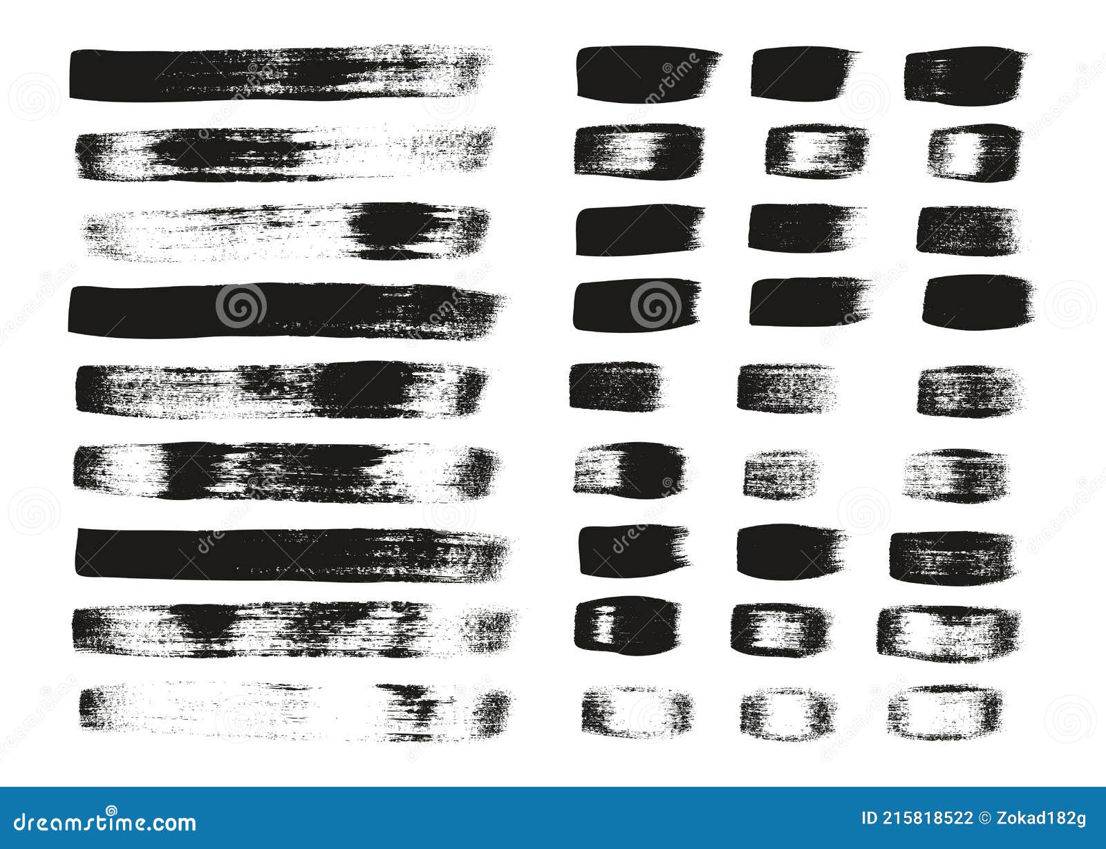 Flat Calligraphy Paint Brush Regular Straight Lines Mix High Detail Abstract Vector Background