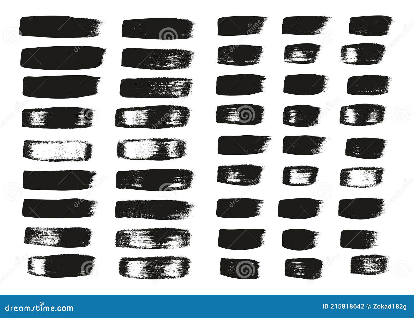 Flat Calligraphy Paint Brush Regular Straight Lines Mix High Detail Abstract Vector Background