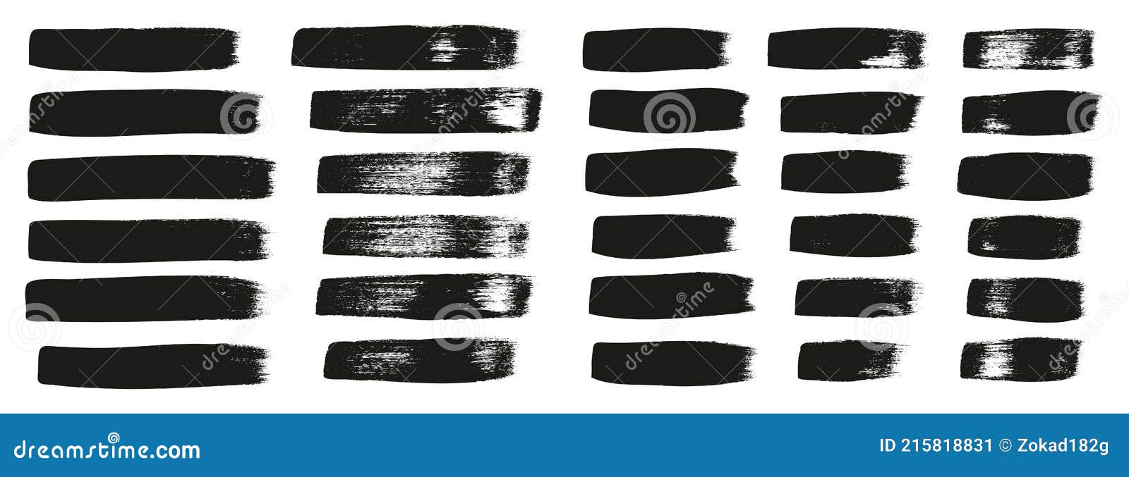 Flat Calligraphy Paint Brush Regular Straight Lines Mix High Detail Abstract Vector Background