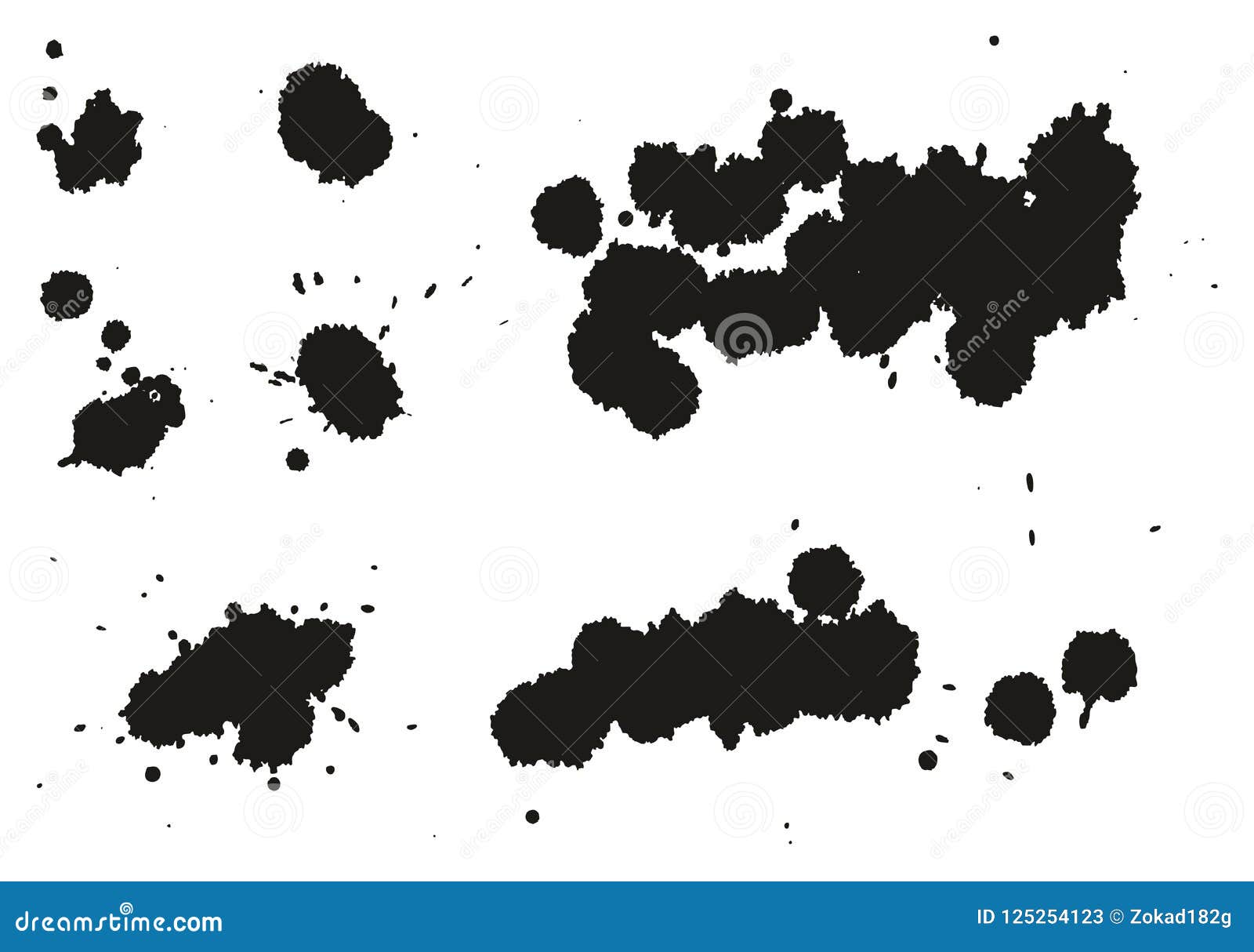 Paint Splatter Dots, Splashes & Backgrounds Set 04 Stock Vector ...