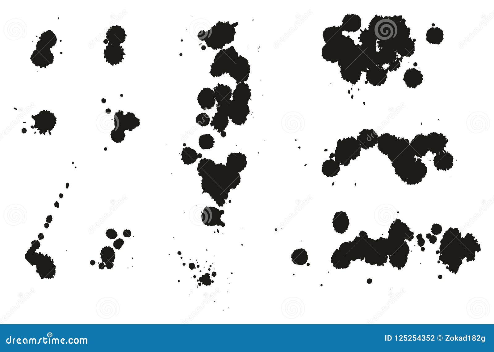 Paint Splatter Dots, Splashes & Backgrounds Set 01 Stock Vector ...