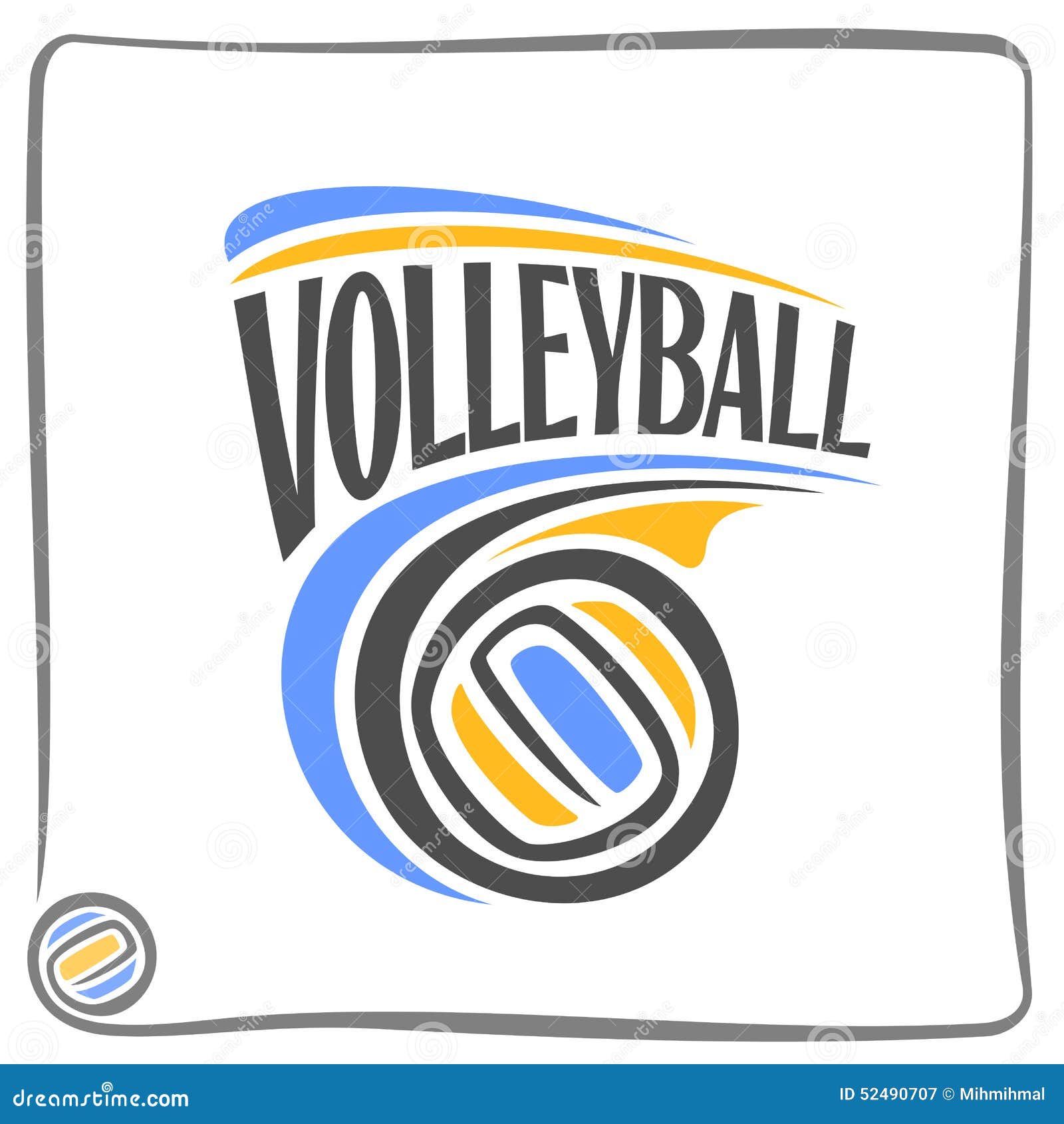 Image on the Volleyball Theme Stock Vector Illustration of background